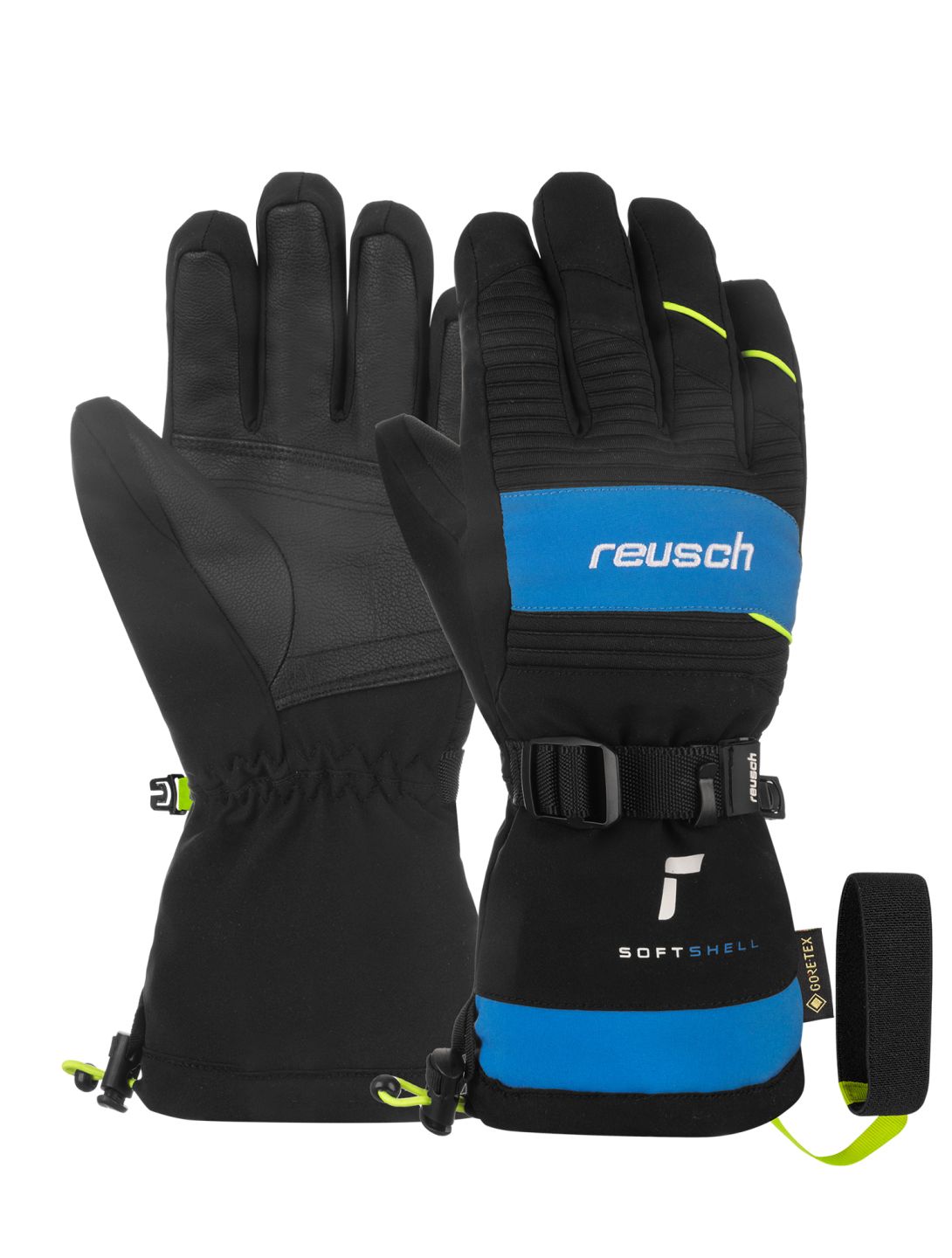 Reusch, Reusch Maxim GORE-TEX moffole bambino Black / Briljant Blue / Safety Yellow blu, giallo, nero 