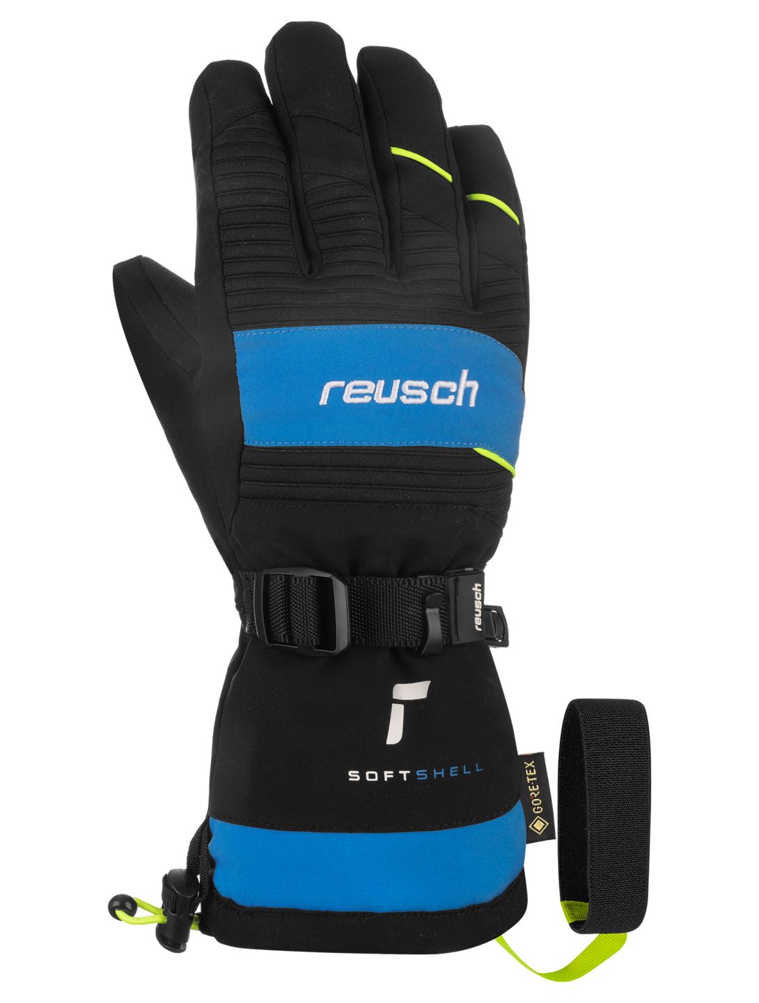 Reusch, Reusch Maxim GORE-TEX moffole bambino Black / Briljant Blue / Safety Yellow blu, giallo, nero 