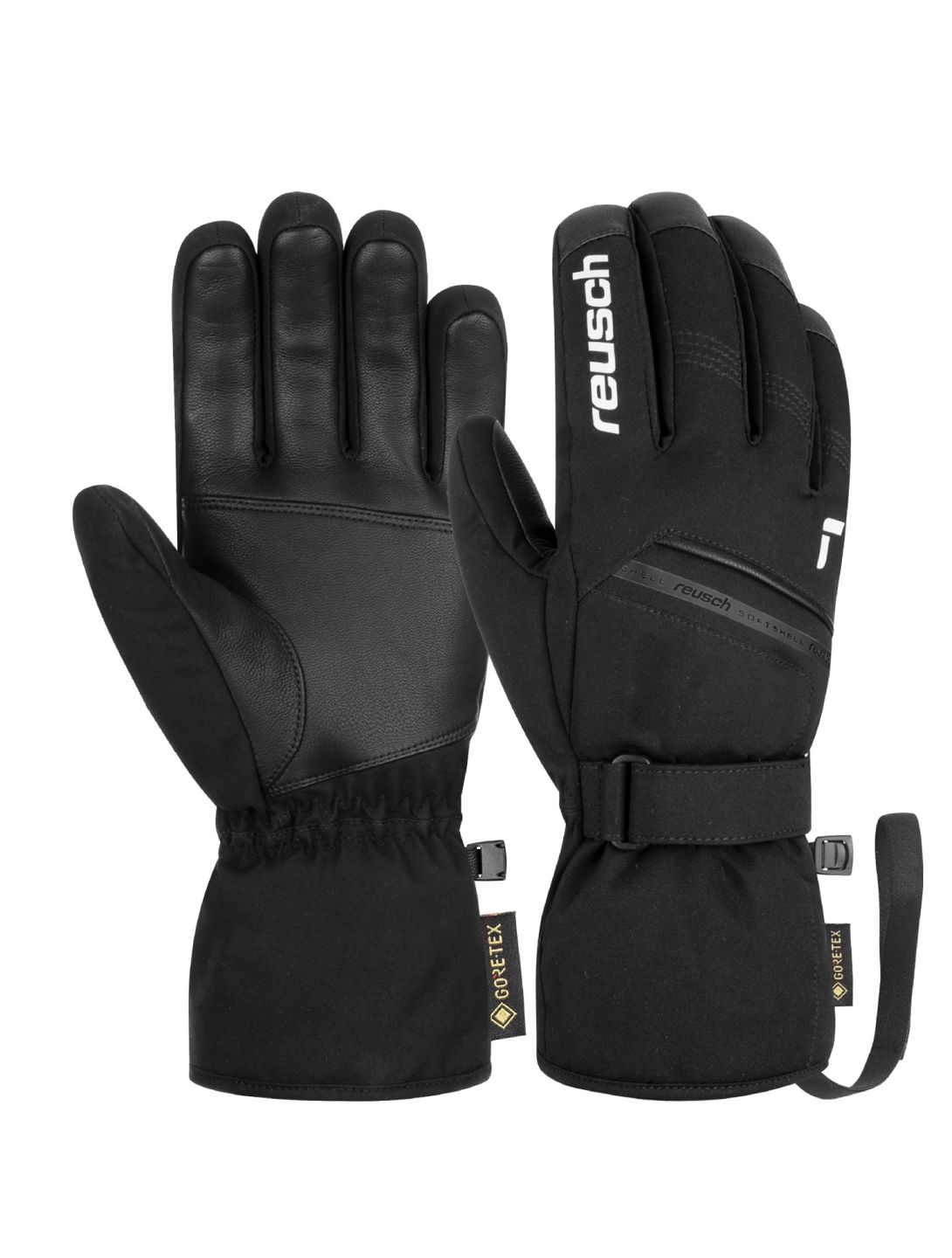 Reusch, Morris GORE-TEX guanti da sci uomo Black / White bianco, nero 