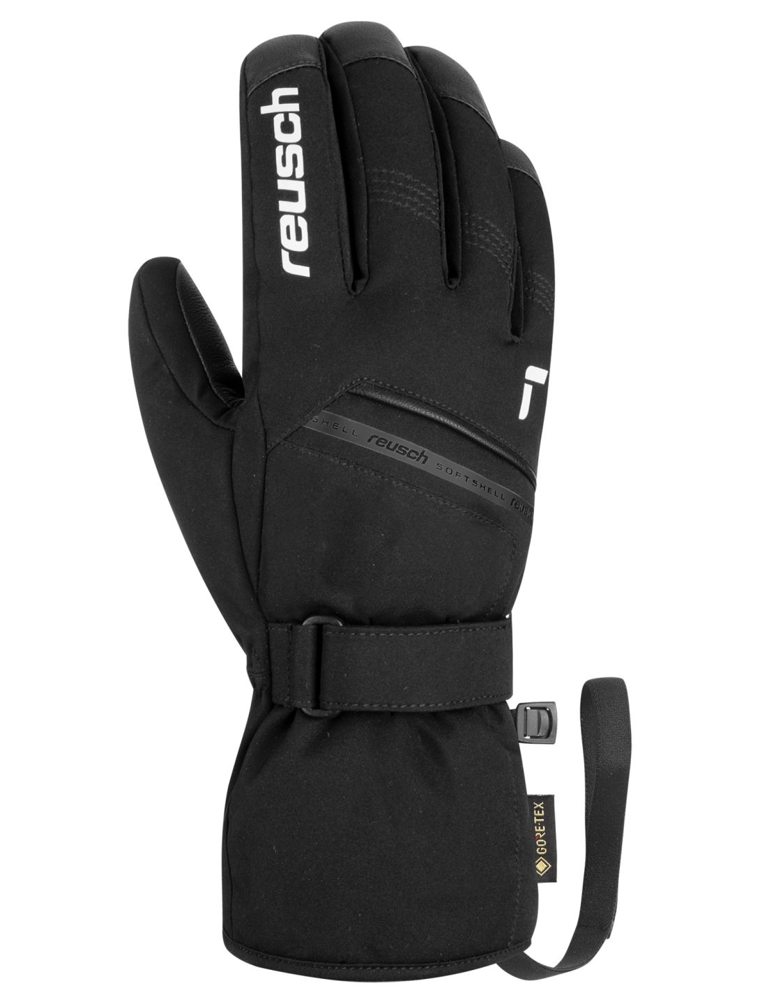 Reusch, Morris GORE-TEX guanti da sci uomo Black / White bianco, nero 