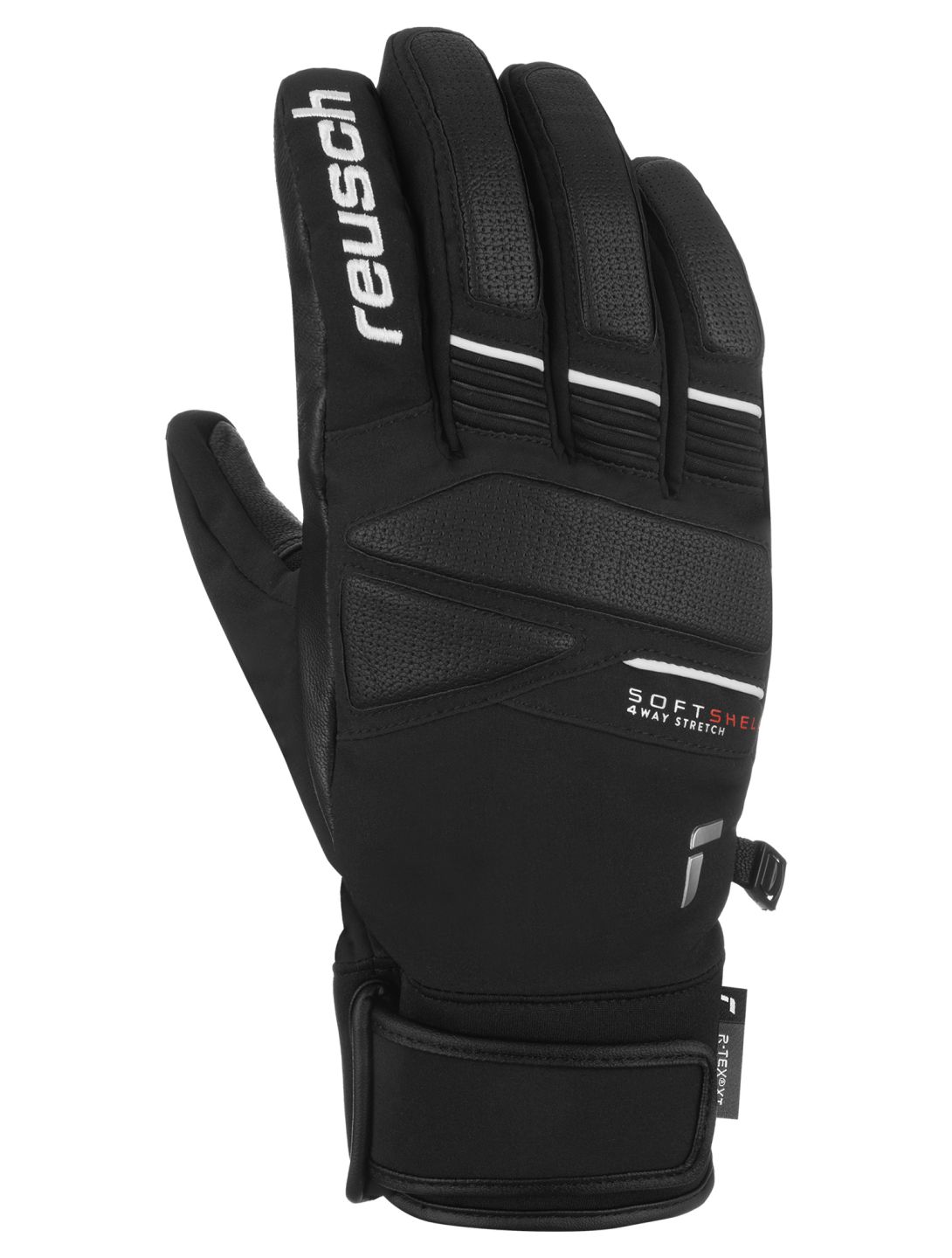 Reusch, Reusch Thunder R-TEX® XT guanti da sci uomo Black / White bianco, nero 