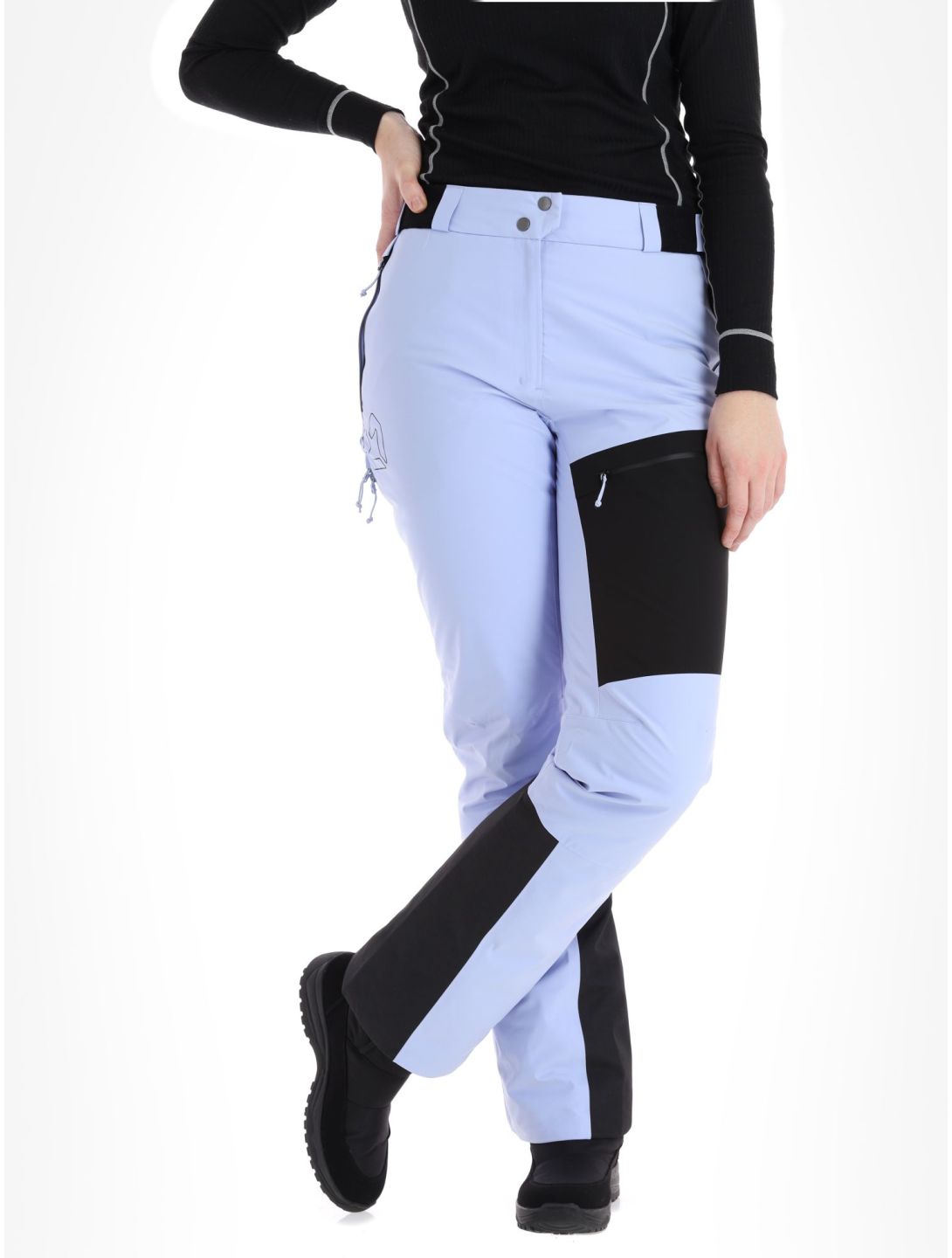 Rock Experience, Fanatic pantaloni da sci donna Baby Lavender / Caviar nero, viola 