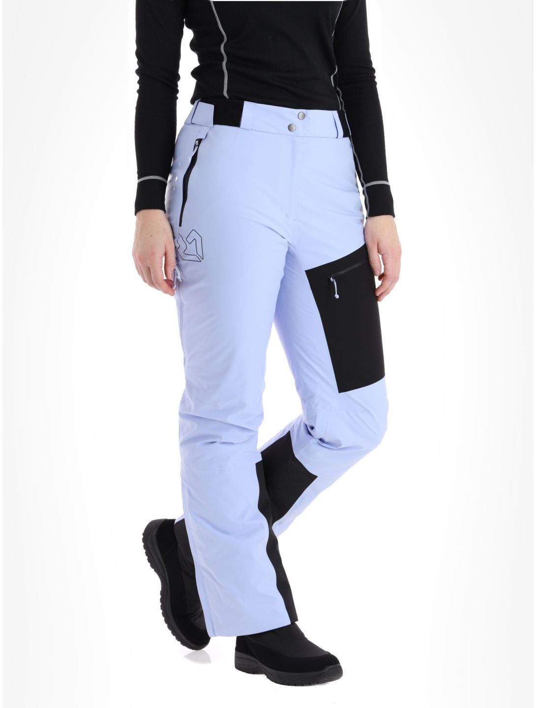 Rock Experience, Fanatic pantaloni da sci donna Baby Lavender / Caviar nero, viola 