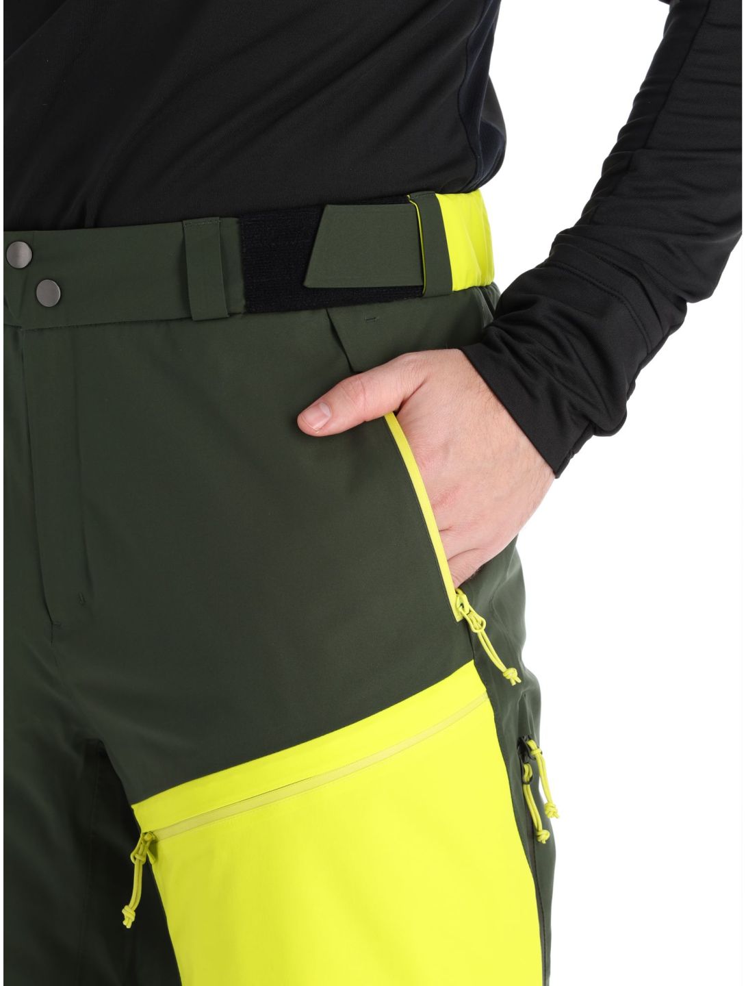 Rock Experience, Fanatic pantaloni da sci uomo Kombu Green / Safety Yellow giallo, verde 