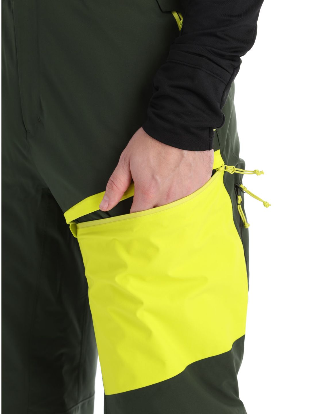 Rock Experience, Fanatic pantaloni da sci uomo Kombu Green / Safety Yellow giallo, verde 