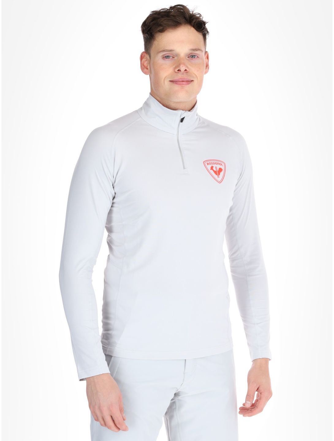 Rossignol, New Hero Classique 1/2 Zip maglione uomo Soft Grey grigio 