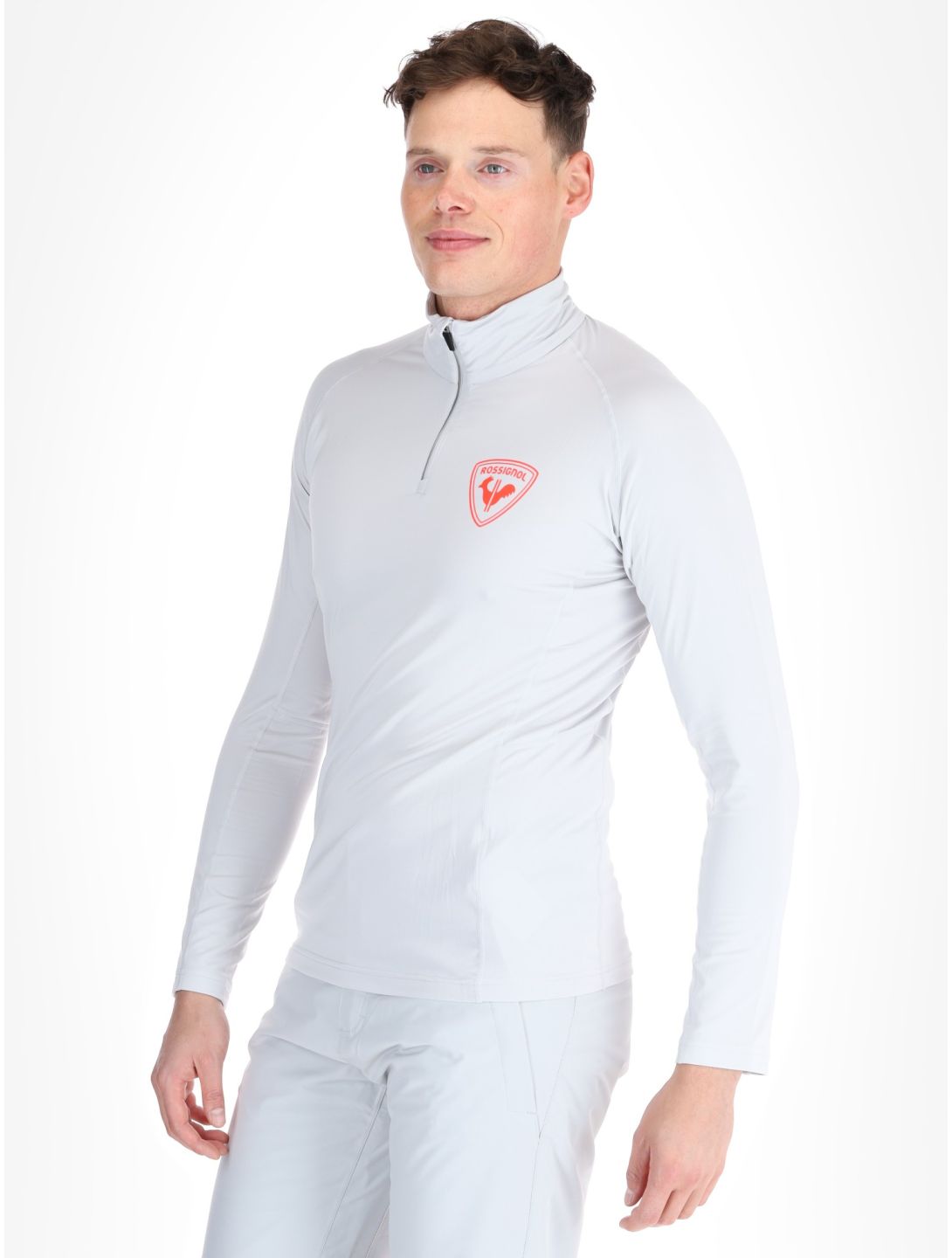 Rossignol, New Hero Classique 1/2 Zip maglione uomo Soft Grey grigio 