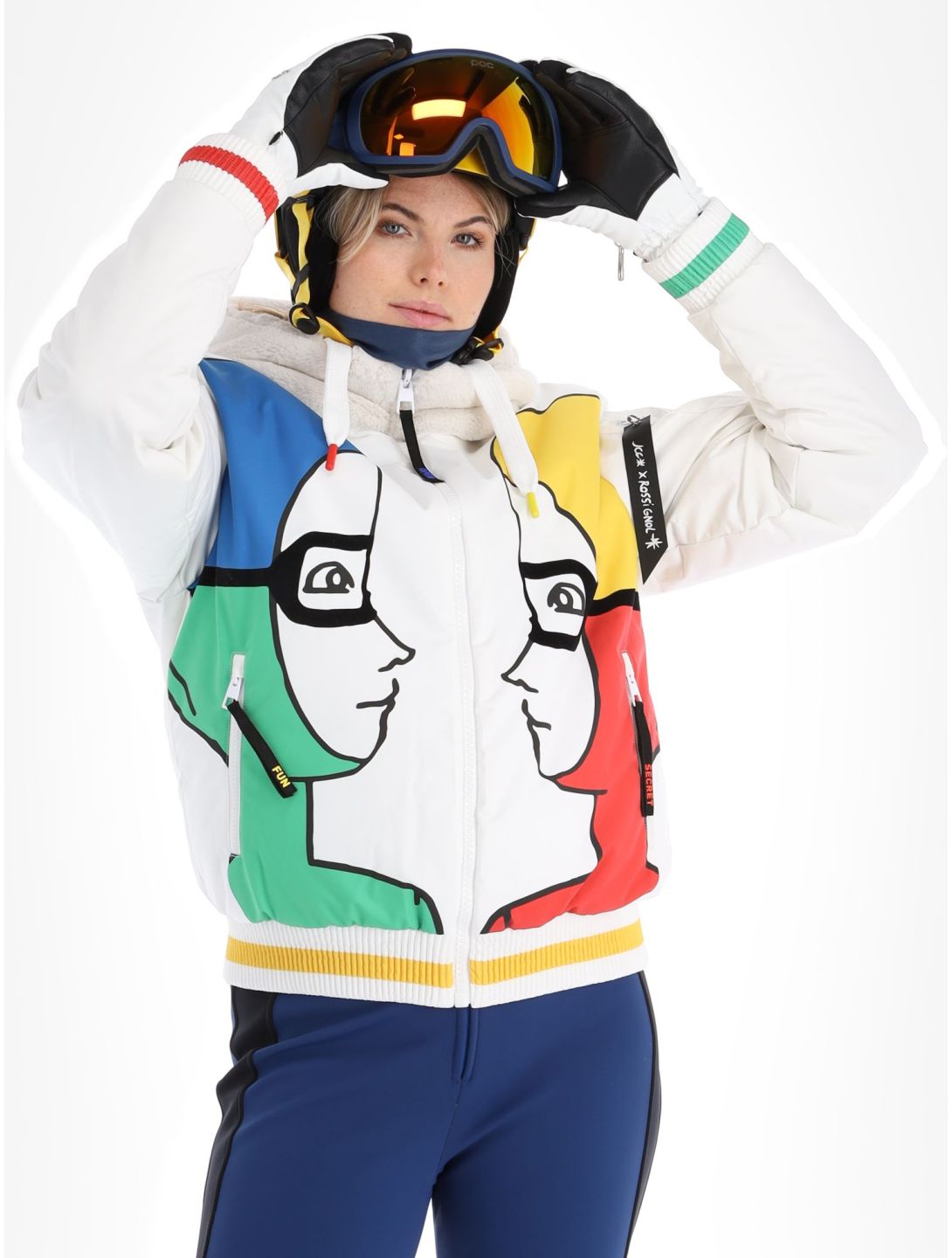 Rossignol, JC De Castelbajac Space Bomber giacca sci donna White bianco 