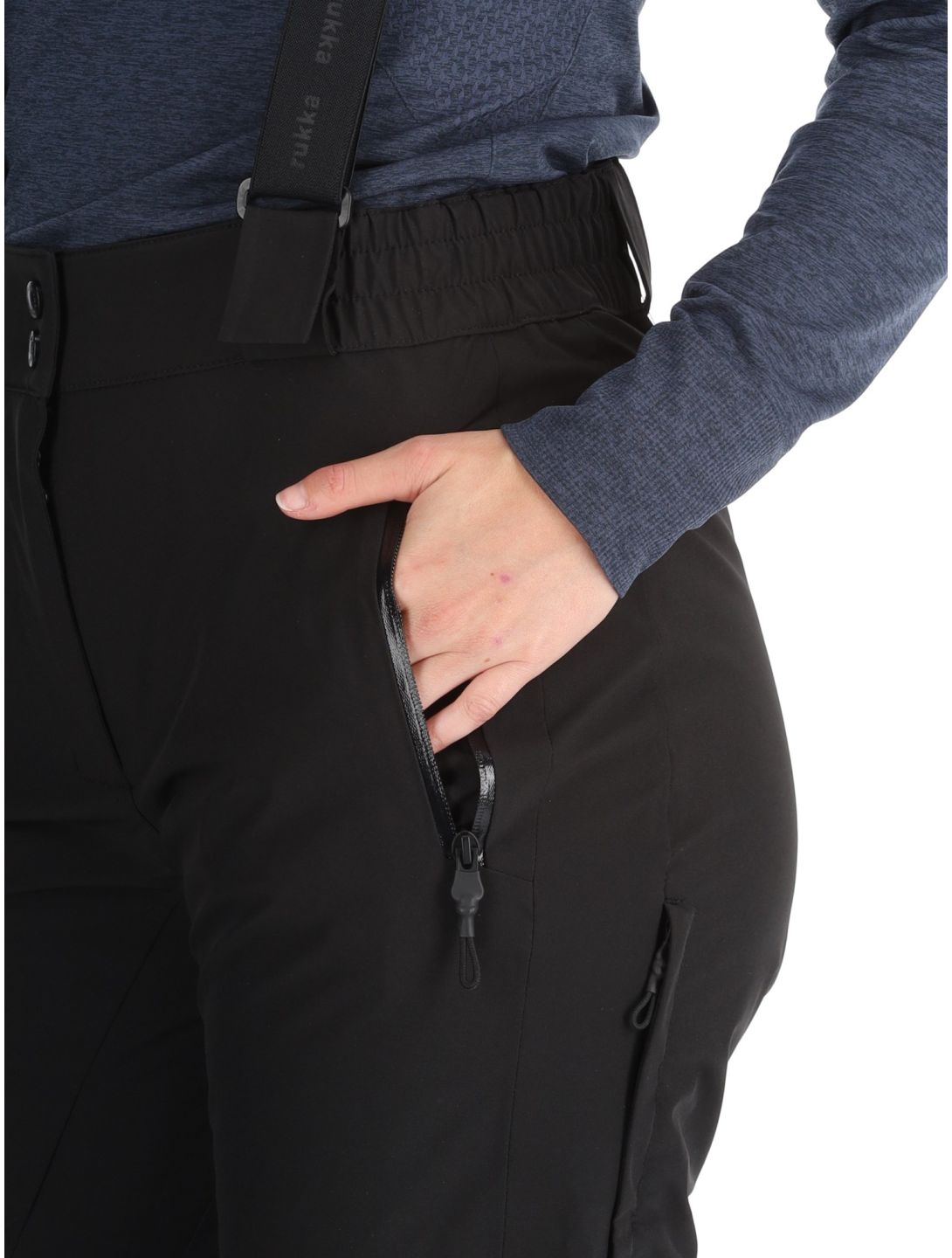 Rukka, Saxby pantaloni da sci donna Basic Black nero 