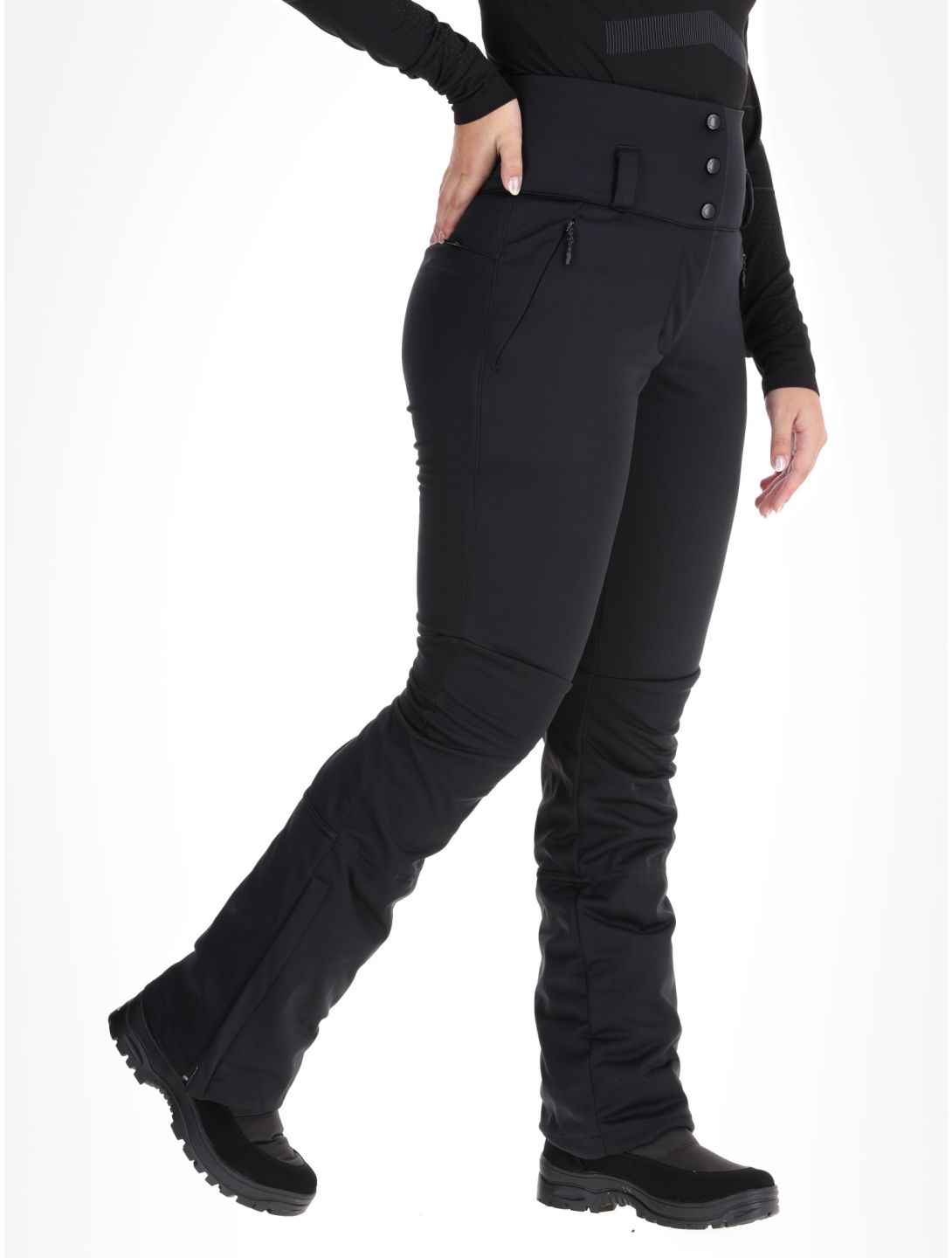 Rukka, Soikko pantaloni da sci softshell donna Basic Black nero 