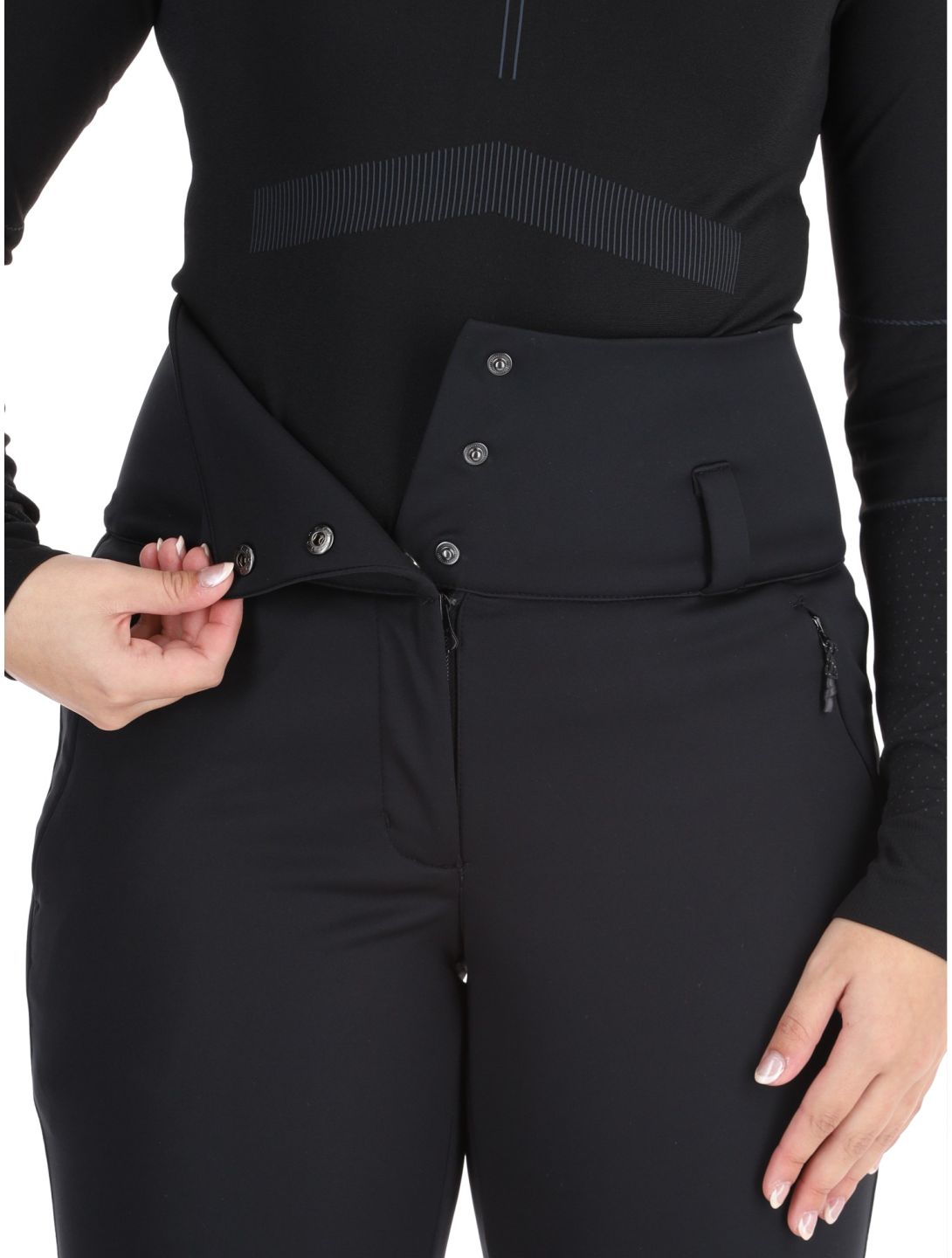 Rukka, Soikko pantaloni da sci softshell donna Basic Black nero 