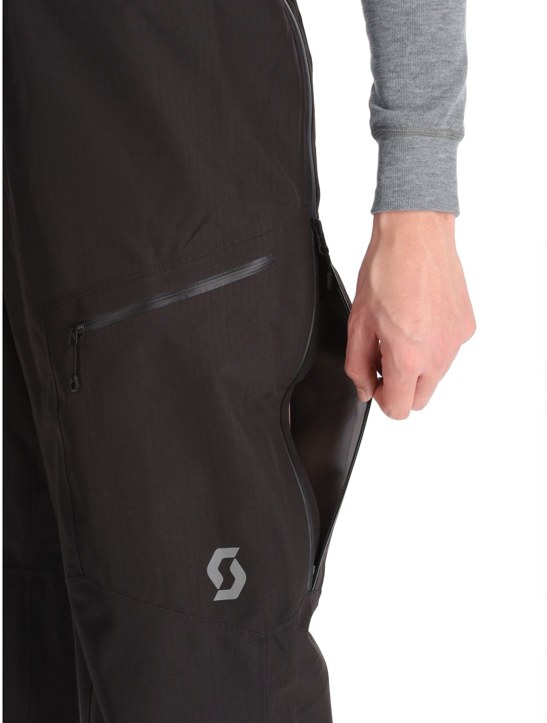 Scott, Pants M's Vertic Ripstop 3L pantaloni da sci senza imbottitura uomo Black nero 