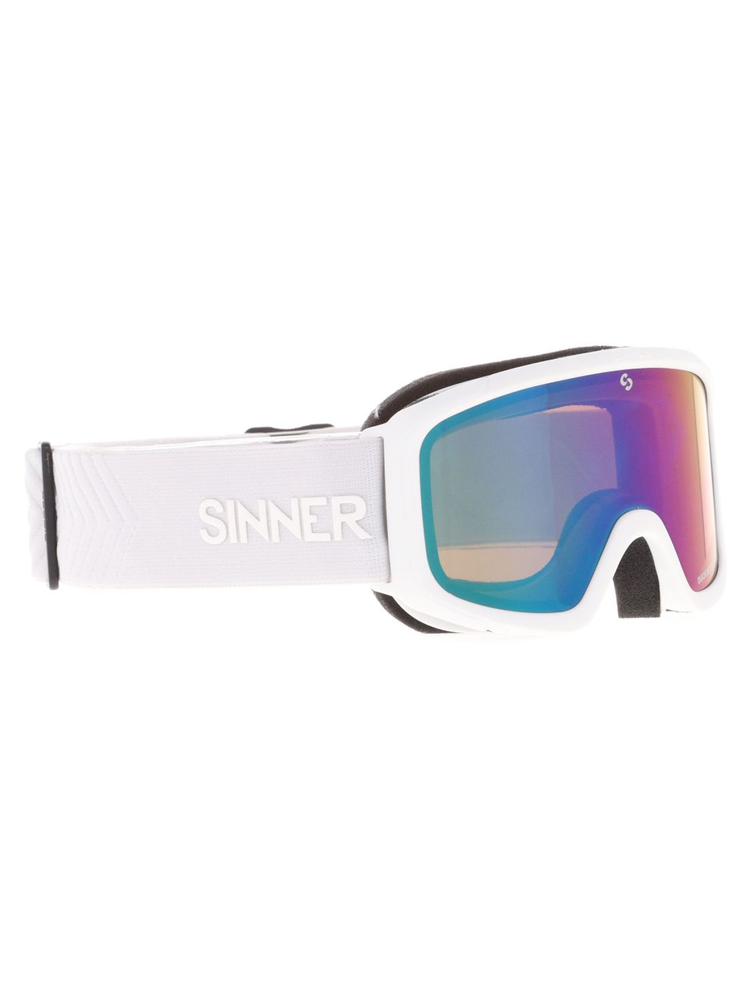 Sinner, Duck Mountain mascherina da sci bambino Matt White bianco 