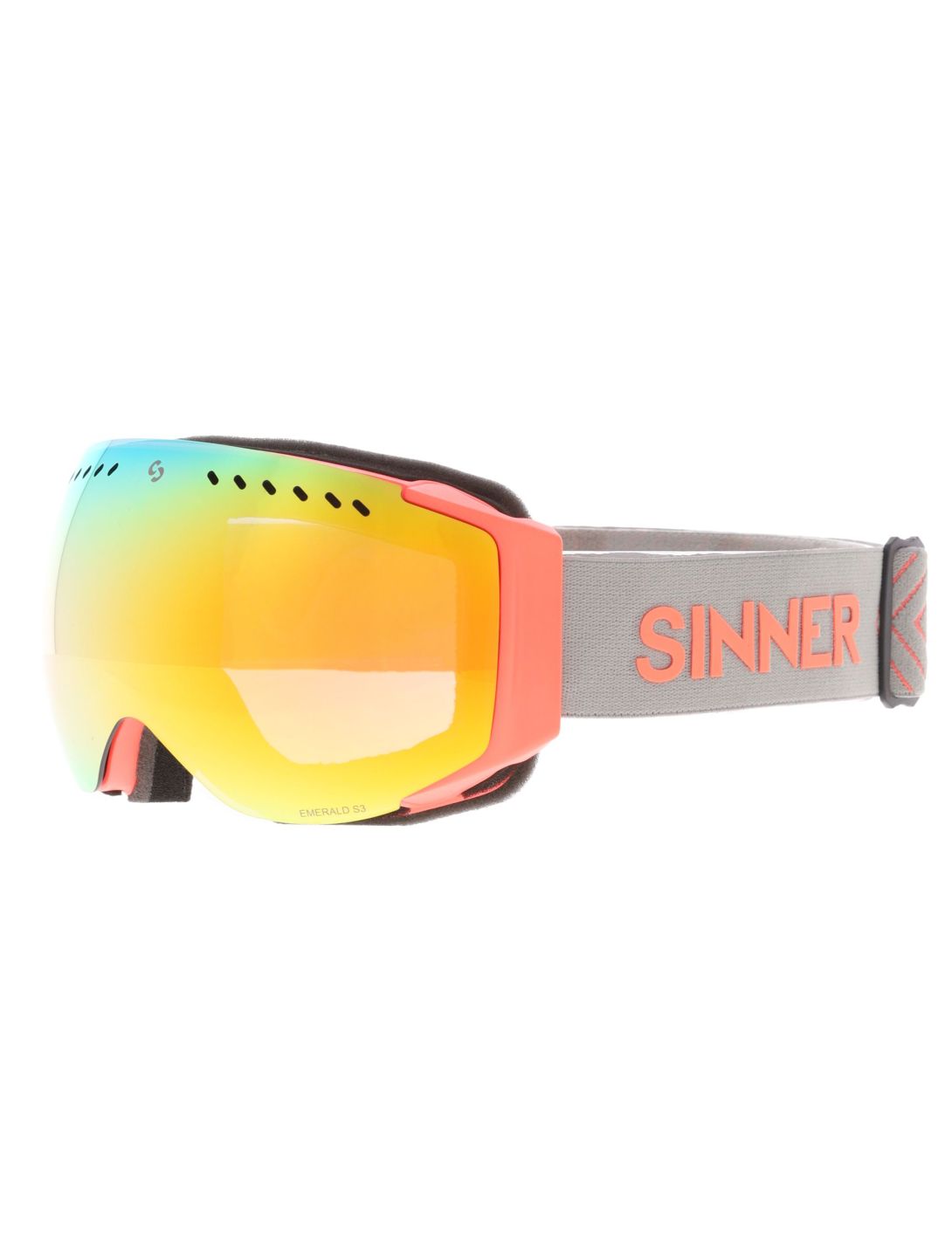 Sinner, Emerald mascherina da sci unisex Matt Orange arancio, grigio 