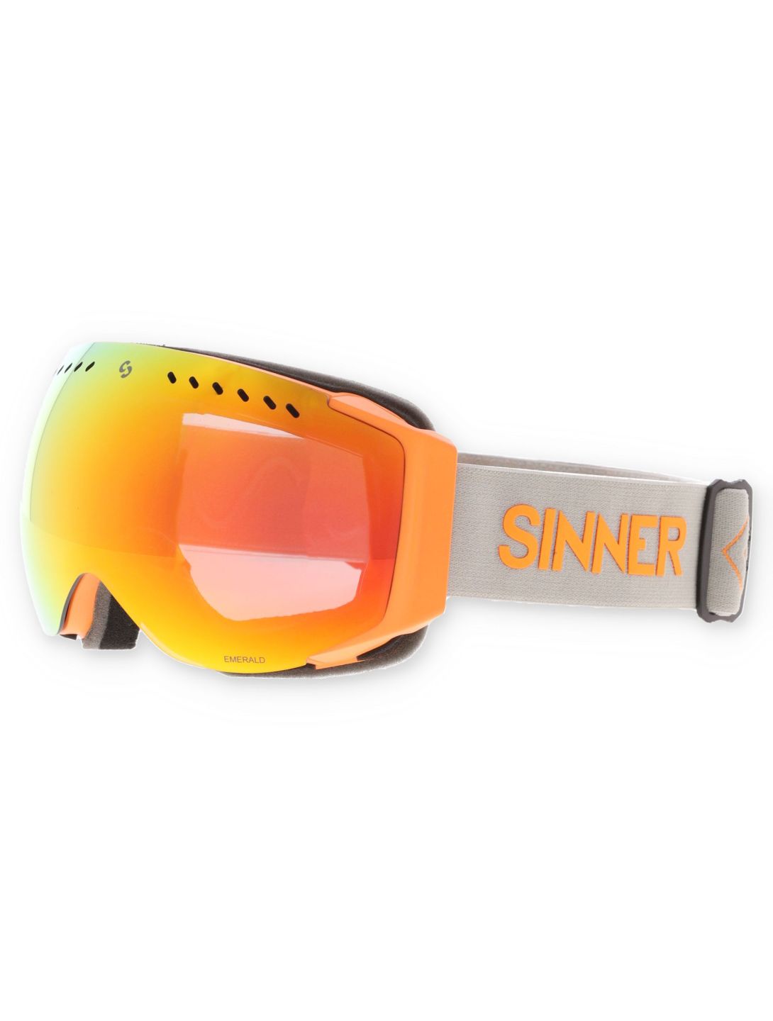 Sinner, Emerald mascherina da sci unisex Matt Orange arancio 