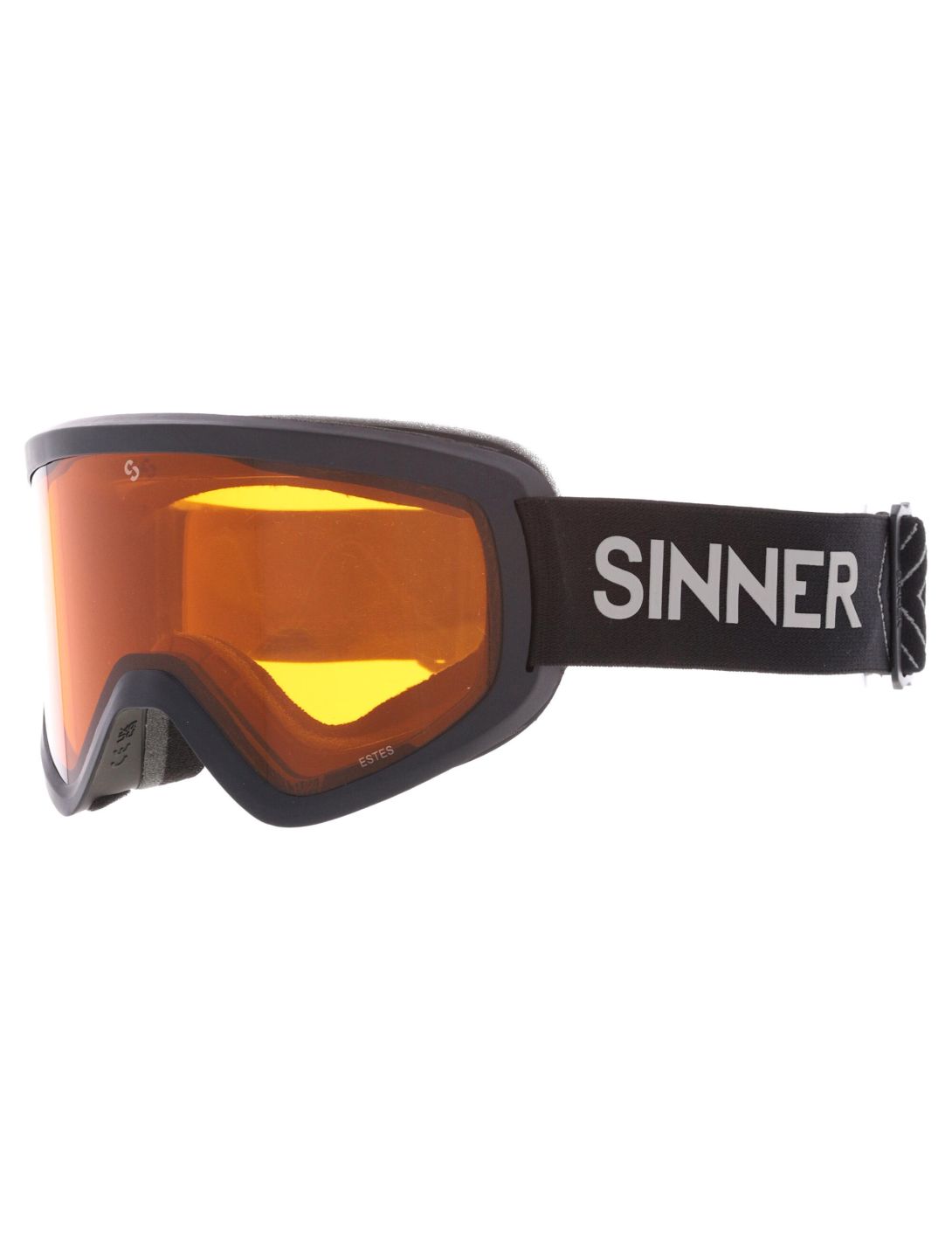 Sinner, Estes mascherina da sci unisex Matt Black nero 