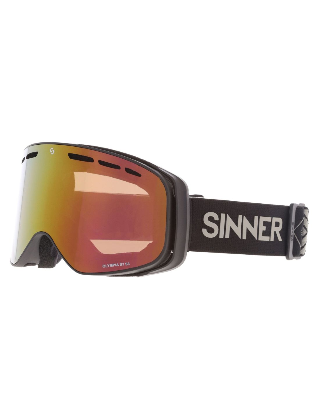 Sinner, Olympia mascherina da sci unisex Matt Black nero 