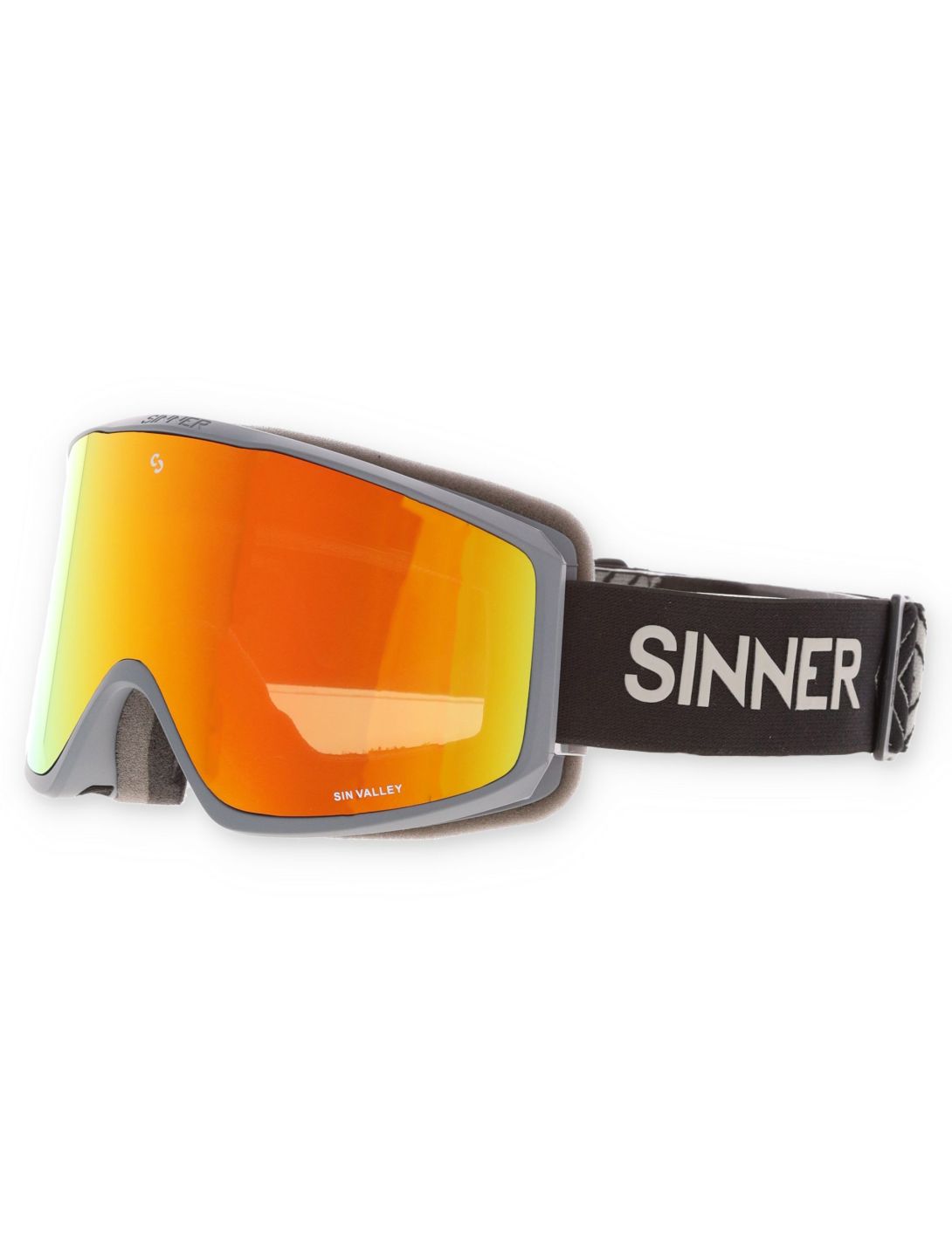 Sinner, Sin Valley mascherina da sci unisex Matt Dark Grey grigio 