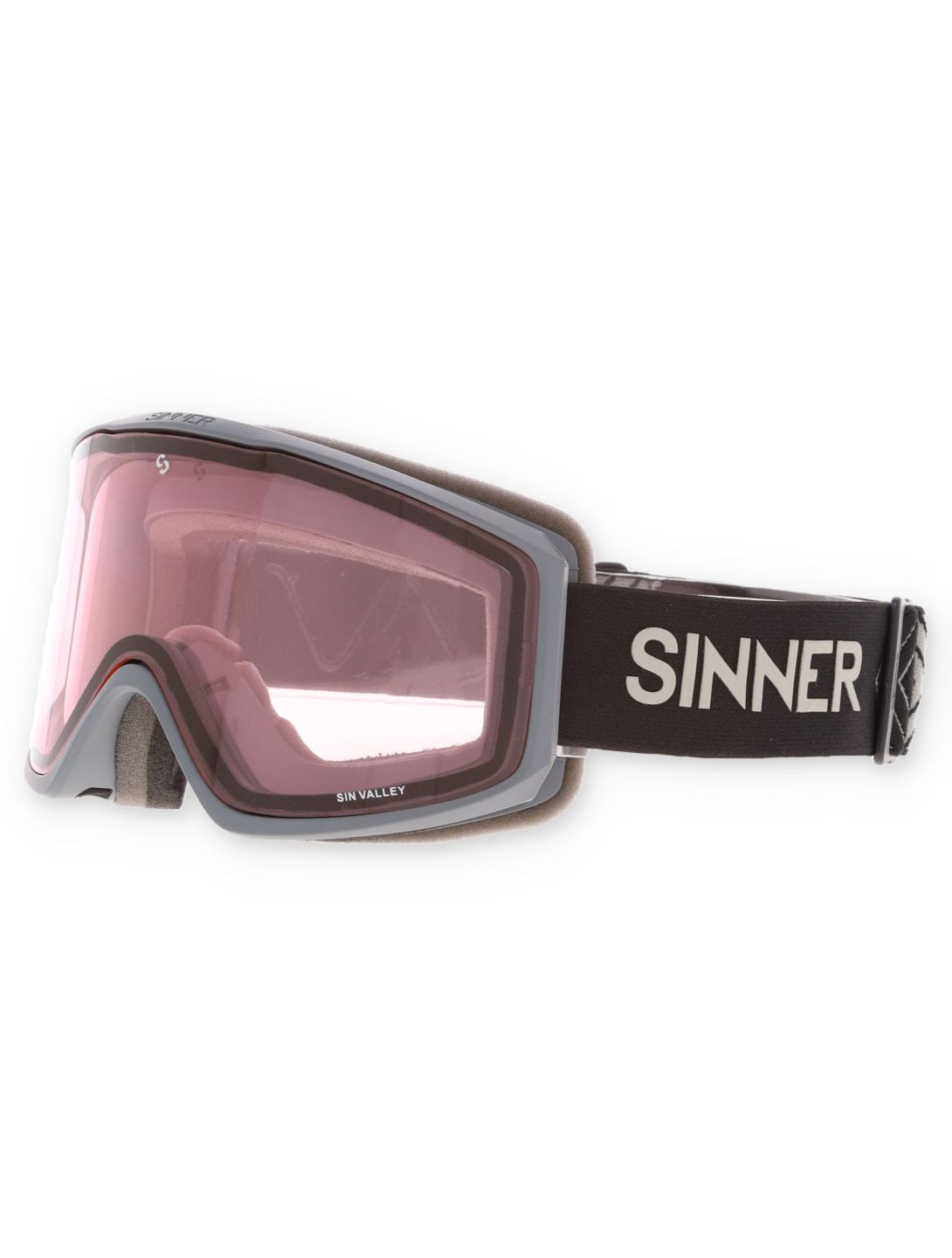 Sinner, Sin Valley mascherina da sci unisex Matt Dark Grey grigio 