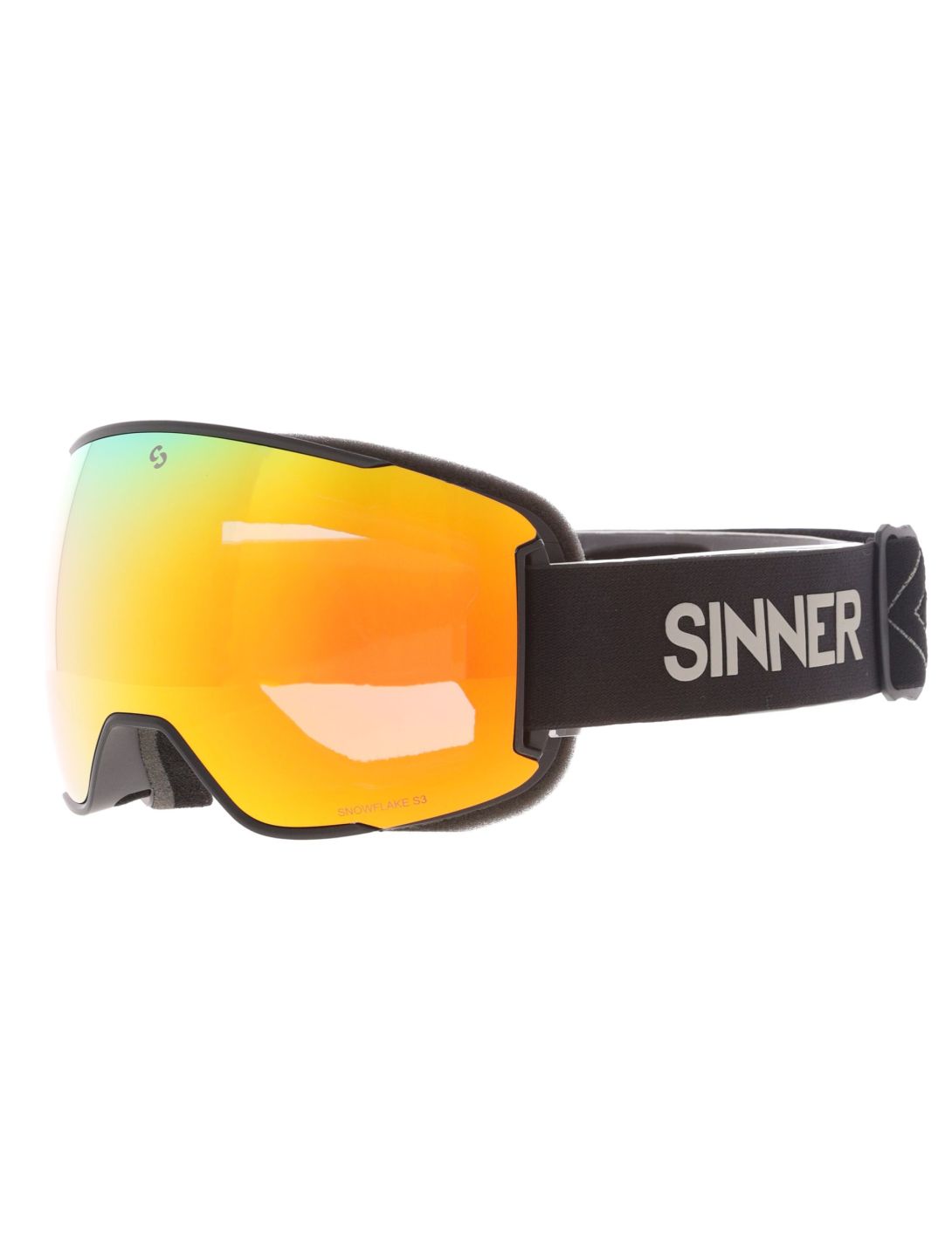 Sinner, Snowflake mascherina da sci lente di ricambio unisex Matt Black nero 