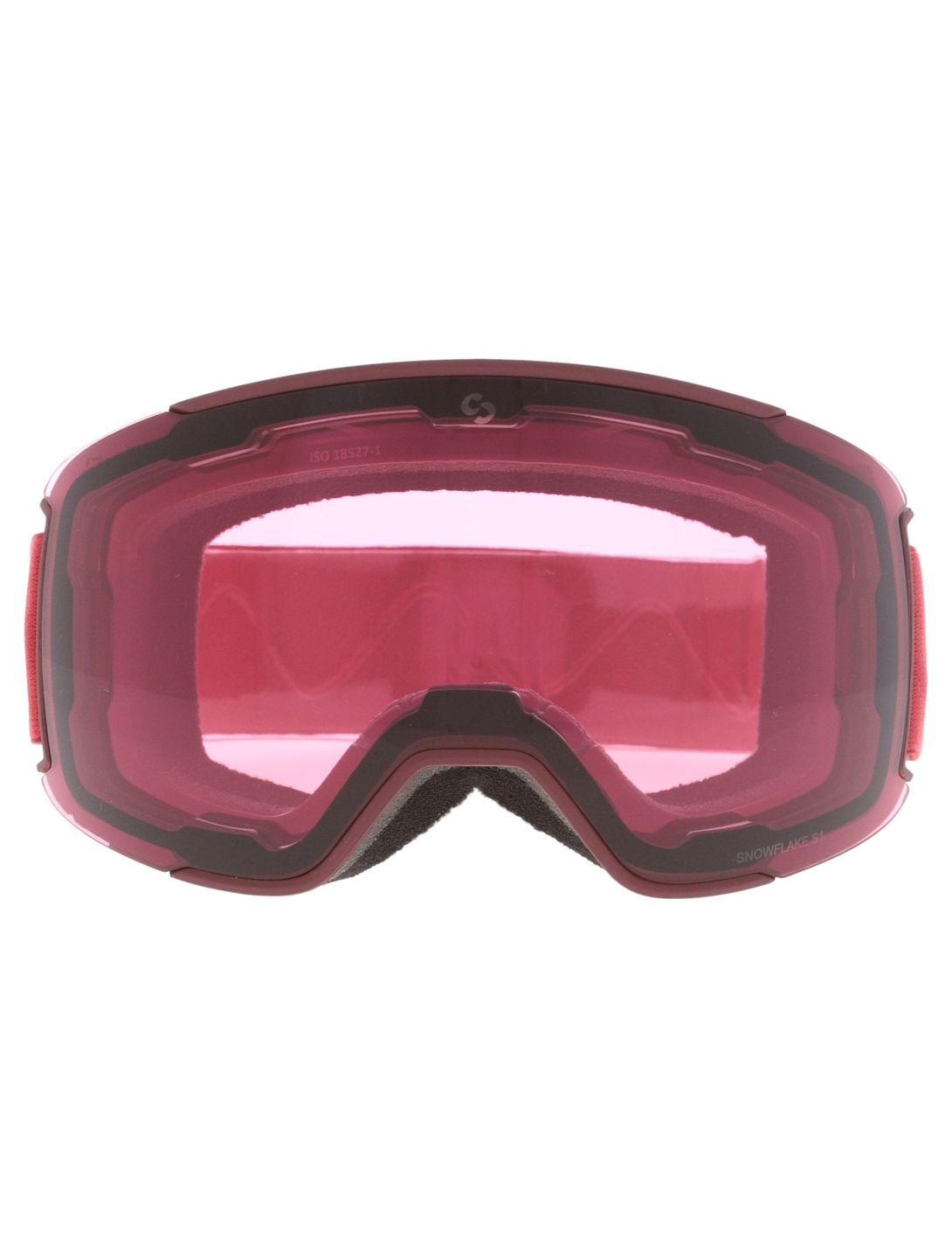 Sinner, Snowflake mascherina da sci lente di ricambio unisex Matt Burgundy rosso 