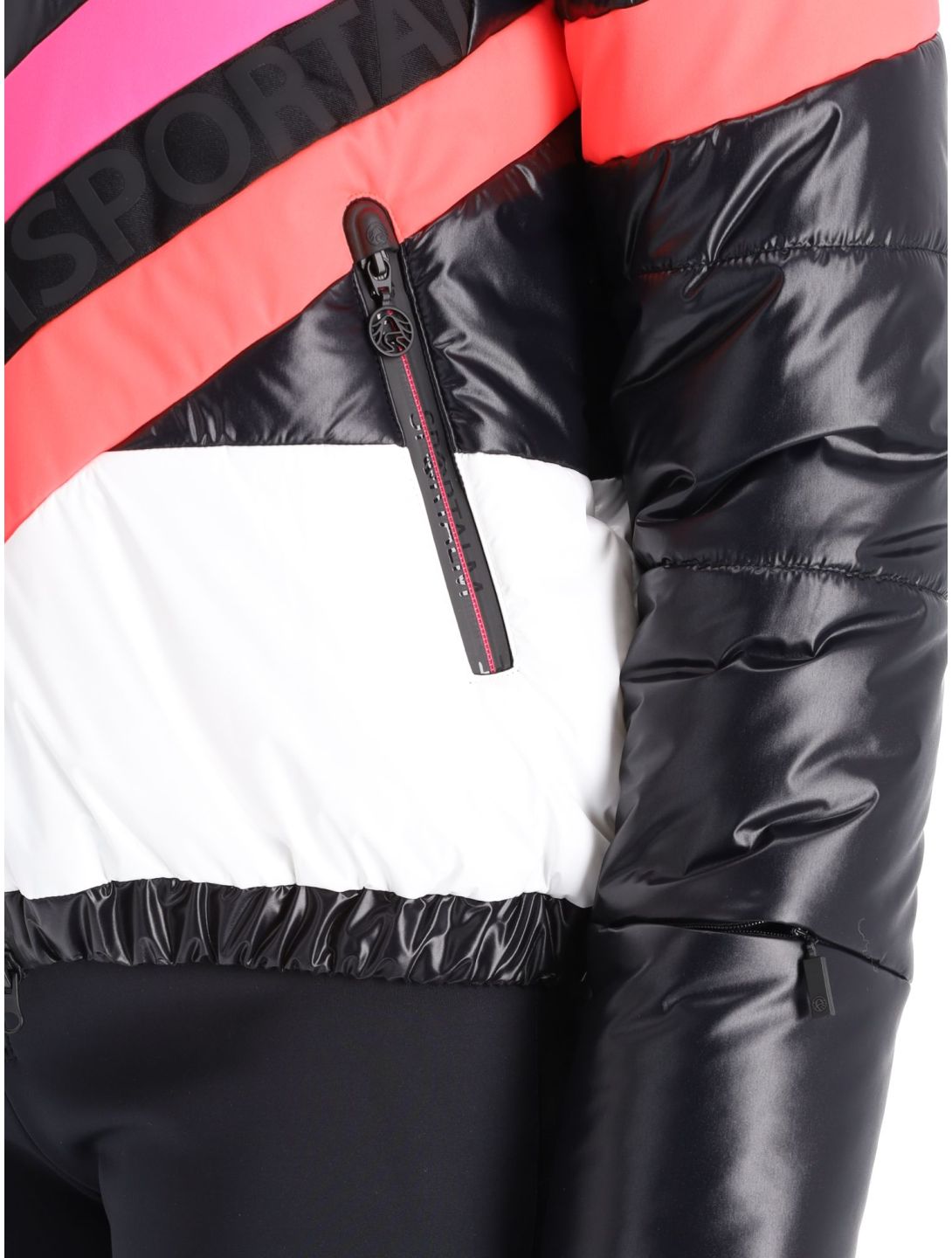 Sportalm Kitzbühel, Airbrush m.Kap.o.P. giacca sci donna Black bianco, nero 