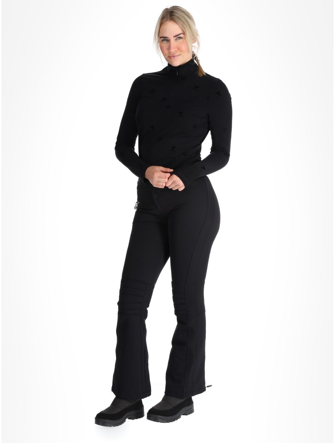 Sportalm Kitzbühel, Snowy pantaloni da sci softshell donna Black nero 