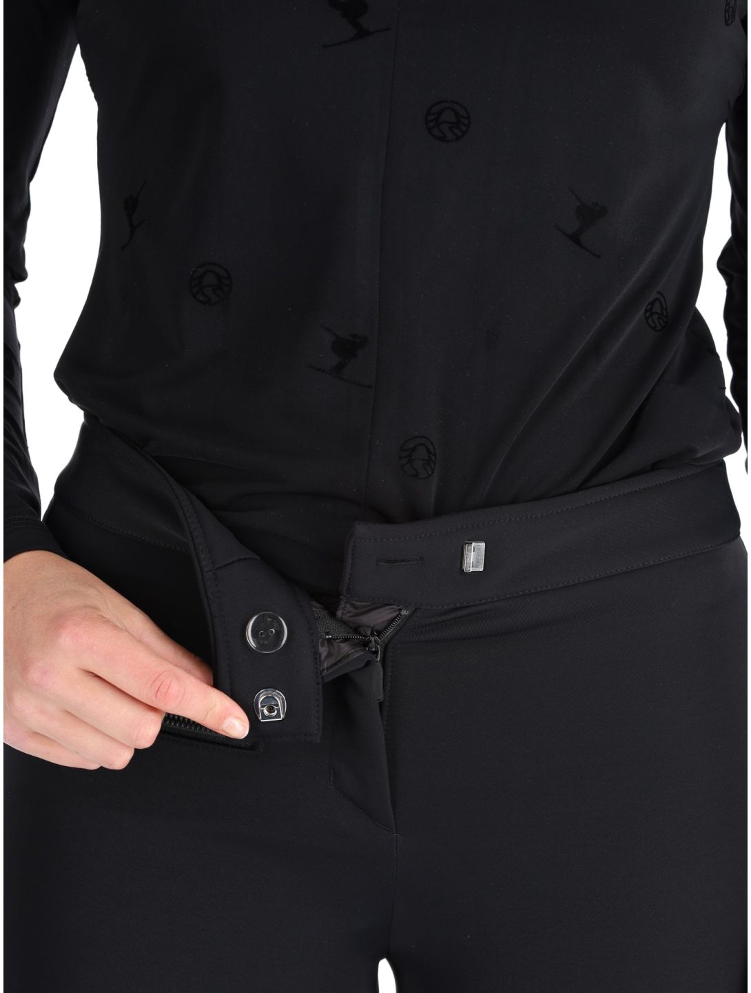 Sportalm Kitzbühel, Snowy pantaloni da sci softshell donna Black nero 