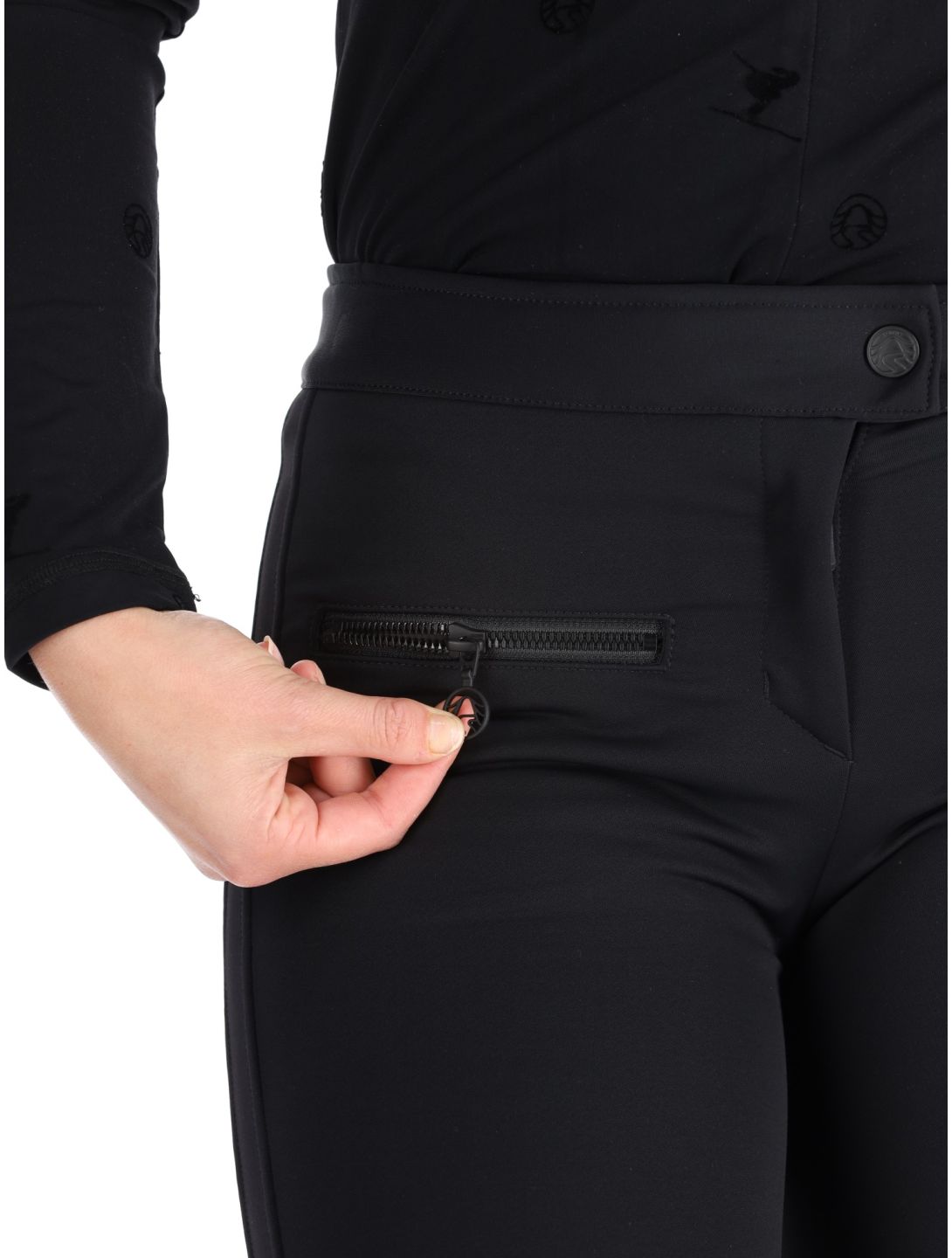 Sportalm Kitzbühel, Snowy pantaloni da sci softshell donna Black nero 