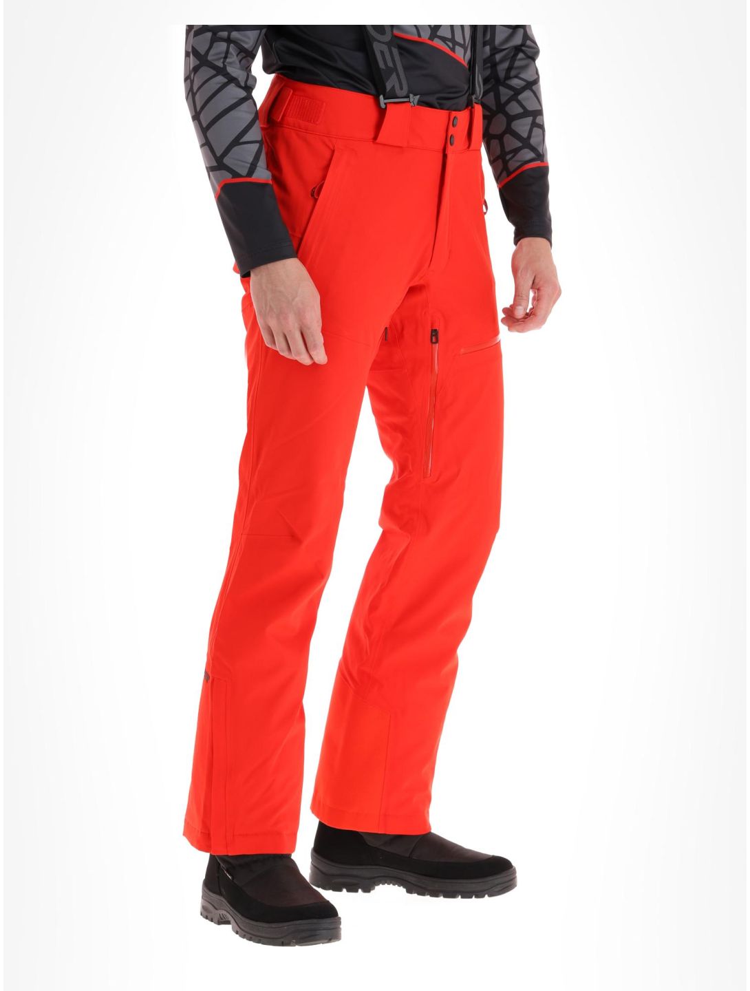 Spyder, Dare pantaloni da sci uomo Volcano rosso 