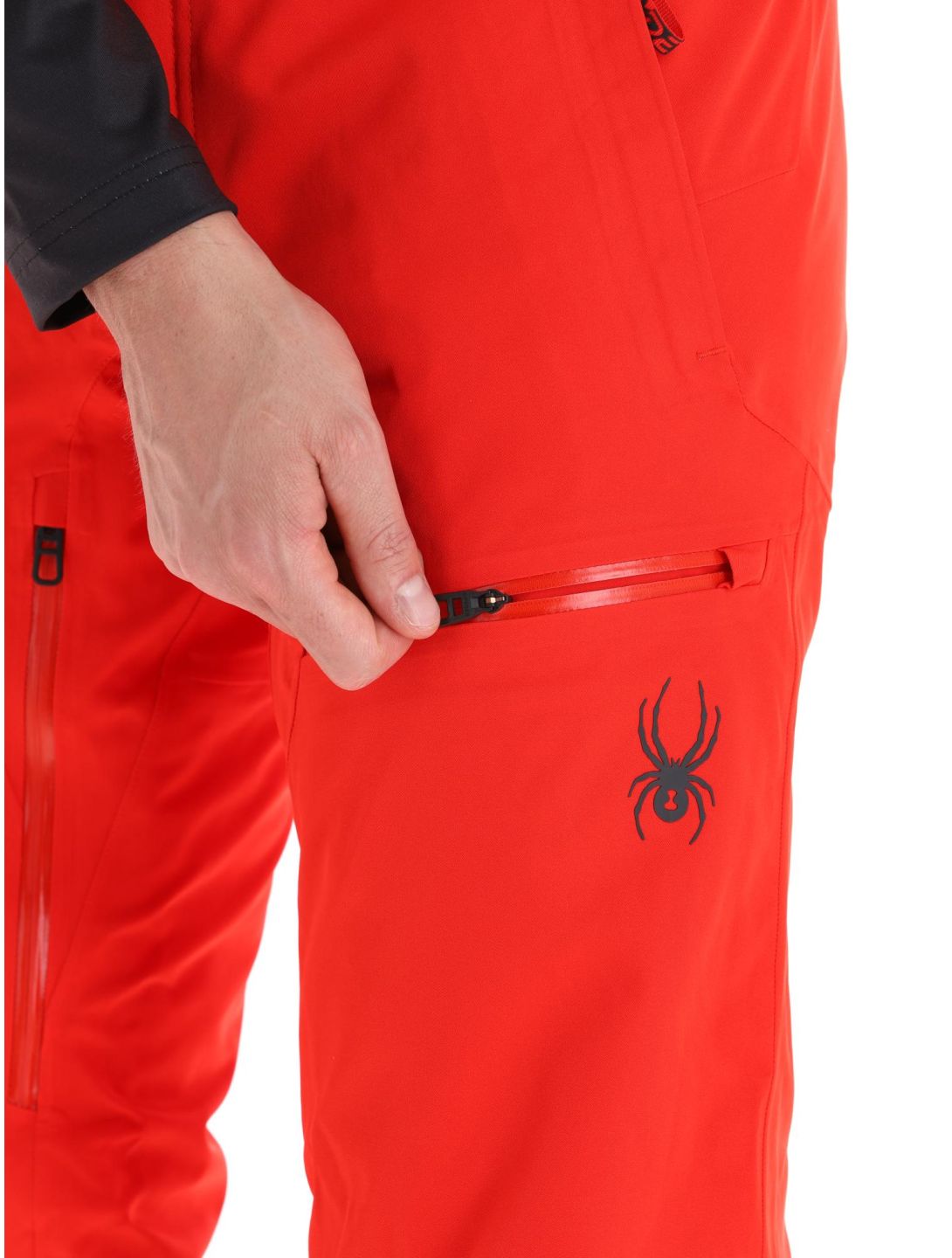 Spyder, Dare pantaloni da sci uomo Volcano rosso 