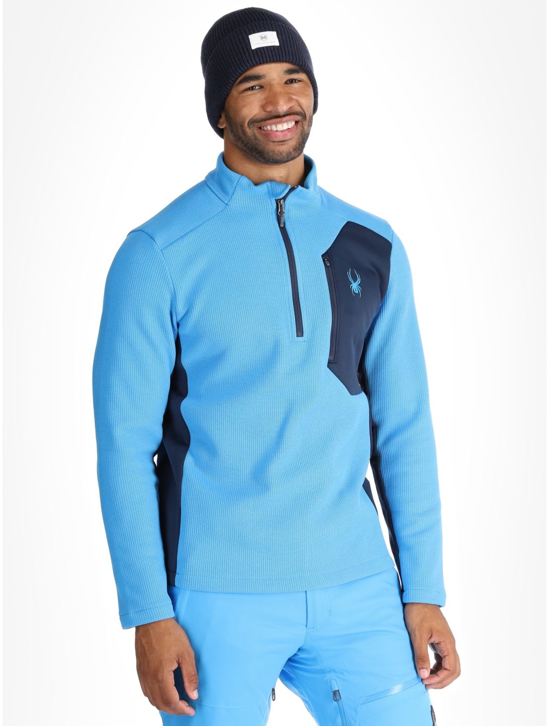 Spyder, Bandit 1/2 Zip maglione uomo Aether Blue blu 