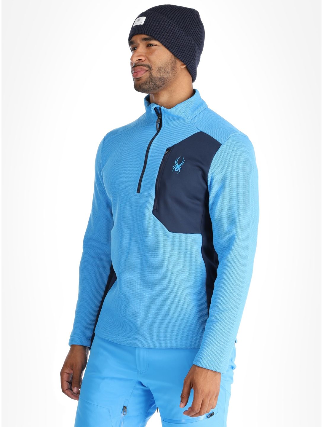 Spyder, Bandit 1/2 Zip maglione uomo Aether Blue blu 