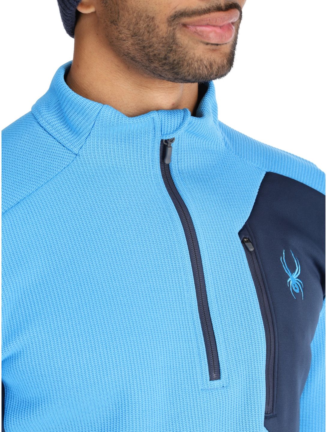 Spyder, Bandit 1/2 Zip maglione uomo Aether Blue blu 