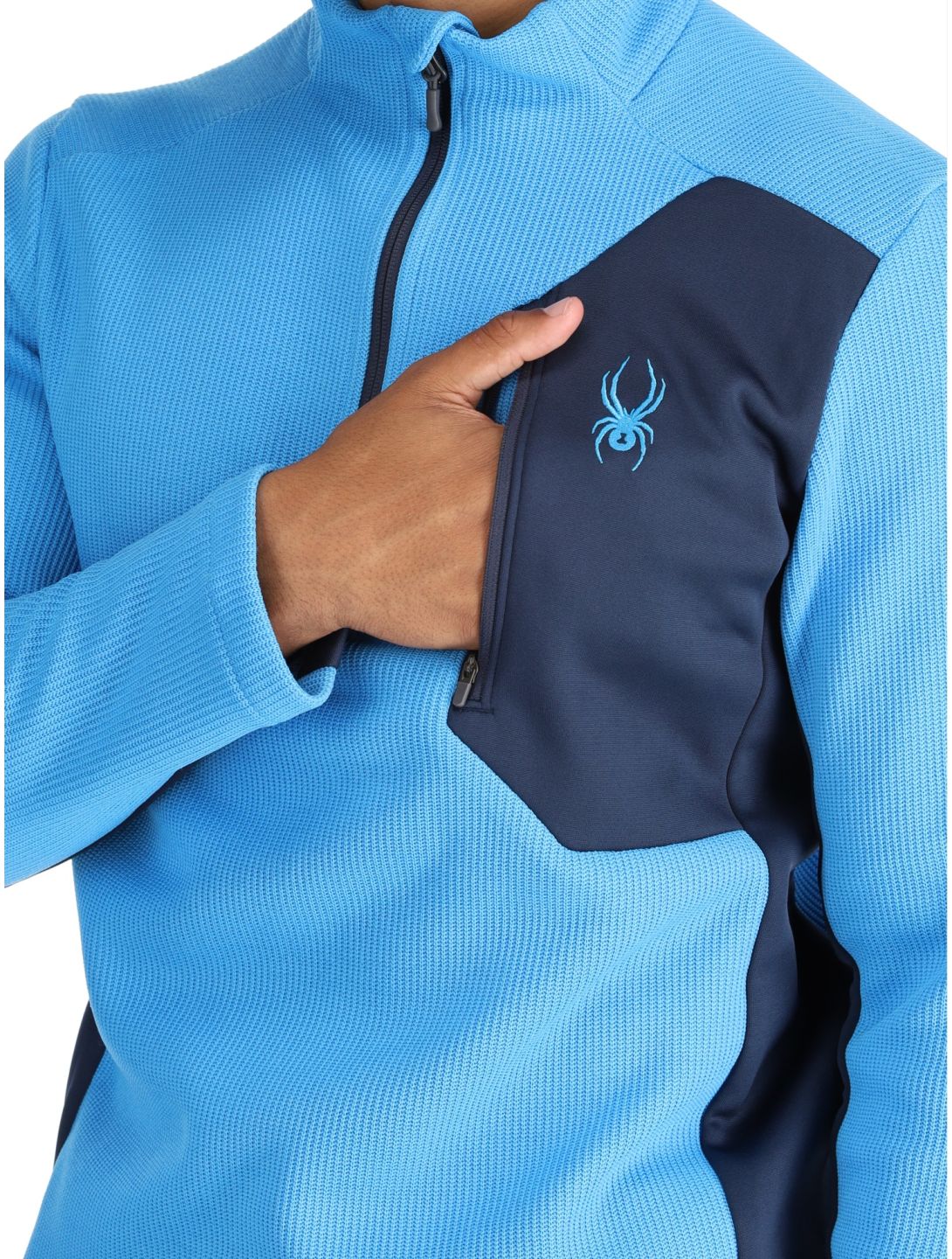 Spyder, Bandit 1/2 Zip maglione uomo Aether Blue blu 