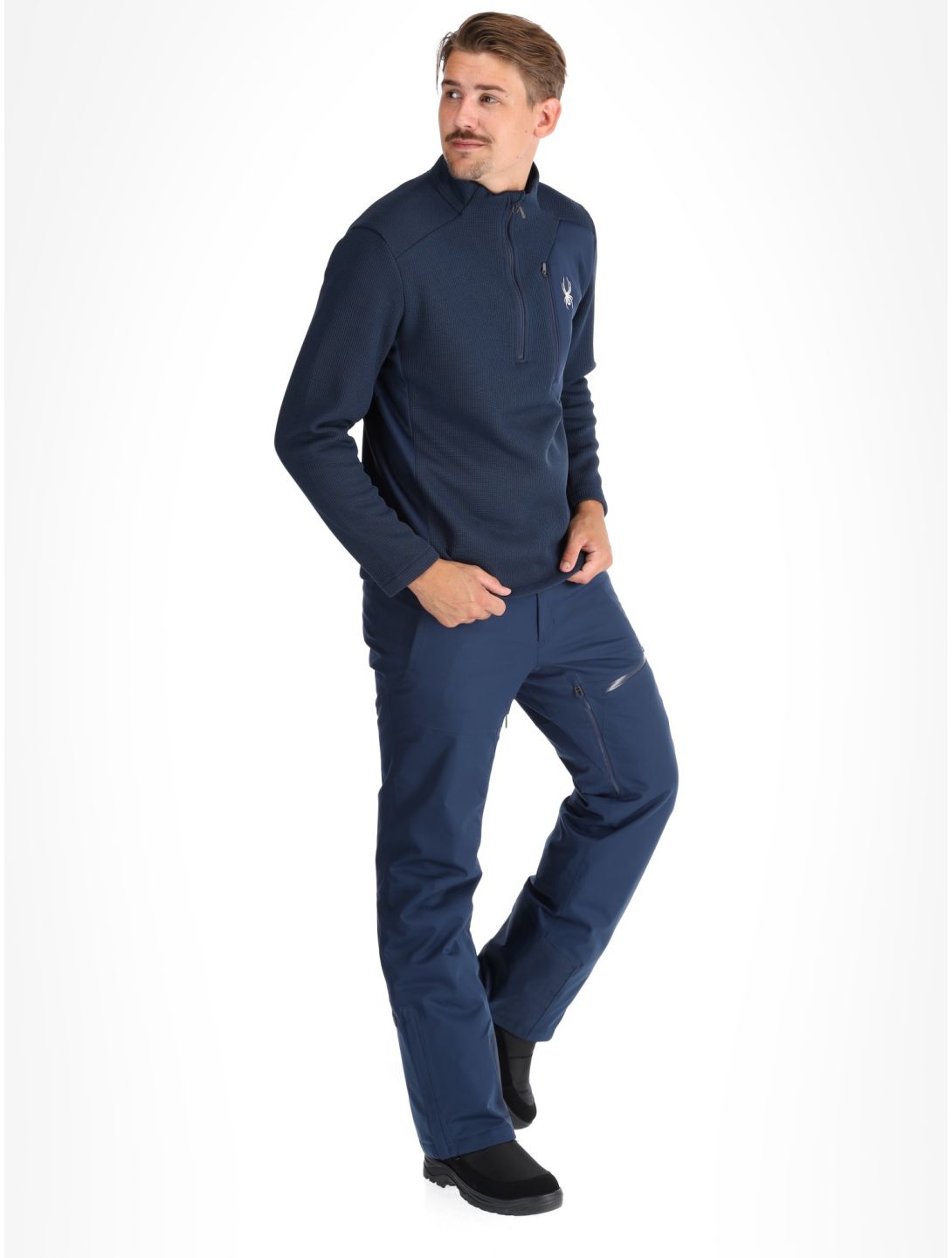 Spyder, Bandit 1/2 Zip maglione uomo True Navy blu 