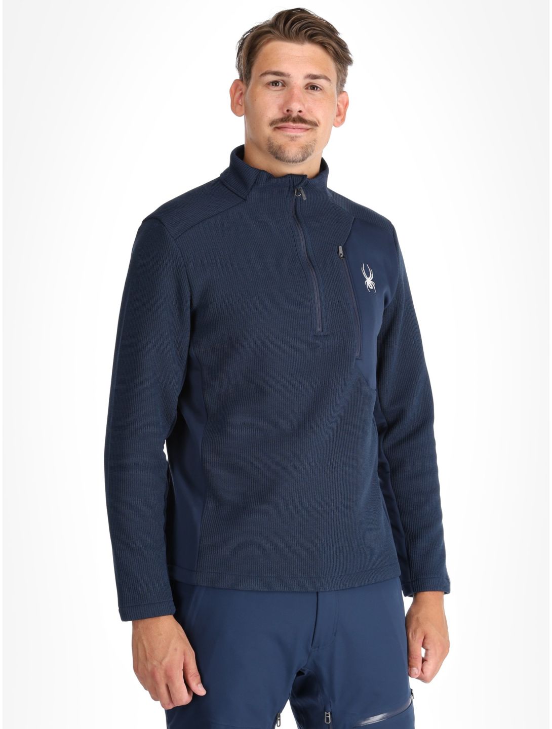 Spyder, Bandit 1/2 Zip maglione uomo True Navy blu 