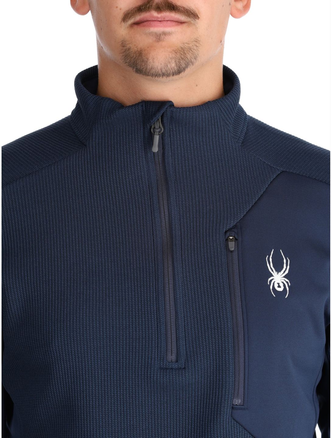 Spyder, Bandit 1/2 Zip maglione uomo True Navy blu 