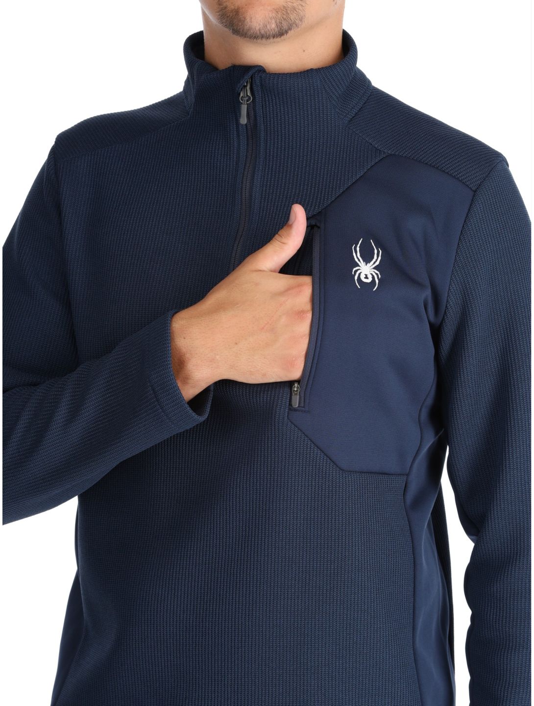 Spyder, Bandit 1/2 Zip maglione uomo True Navy blu 