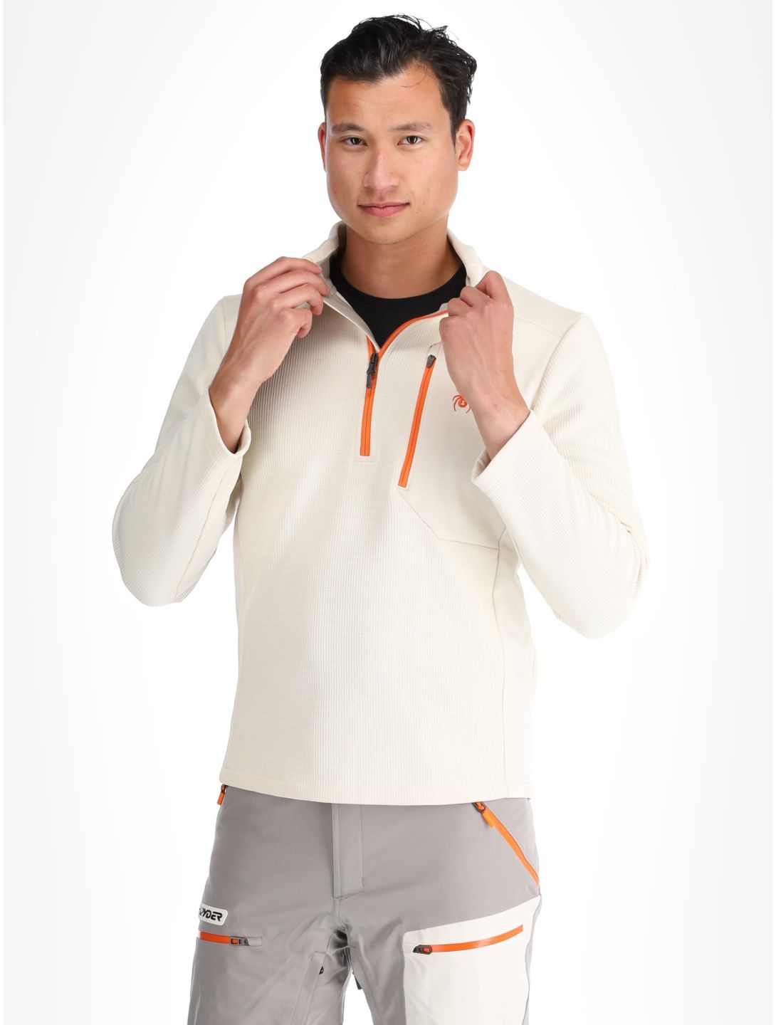 Spyder, Bandit 1/2 Zip maglione uomo Vanilla Latte beige 