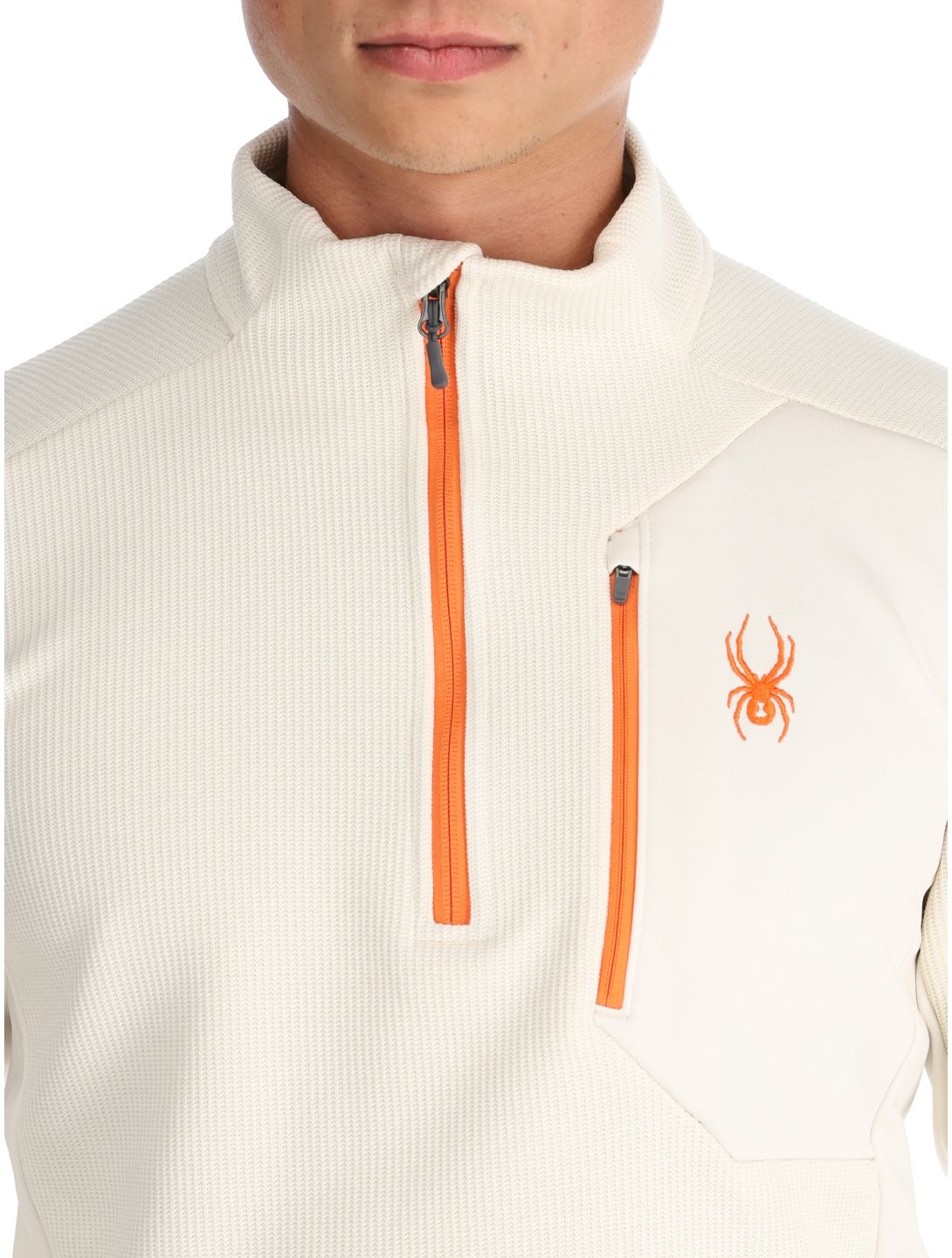 Spyder, Bandit 1/2 Zip maglione uomo Vanilla Latte beige 