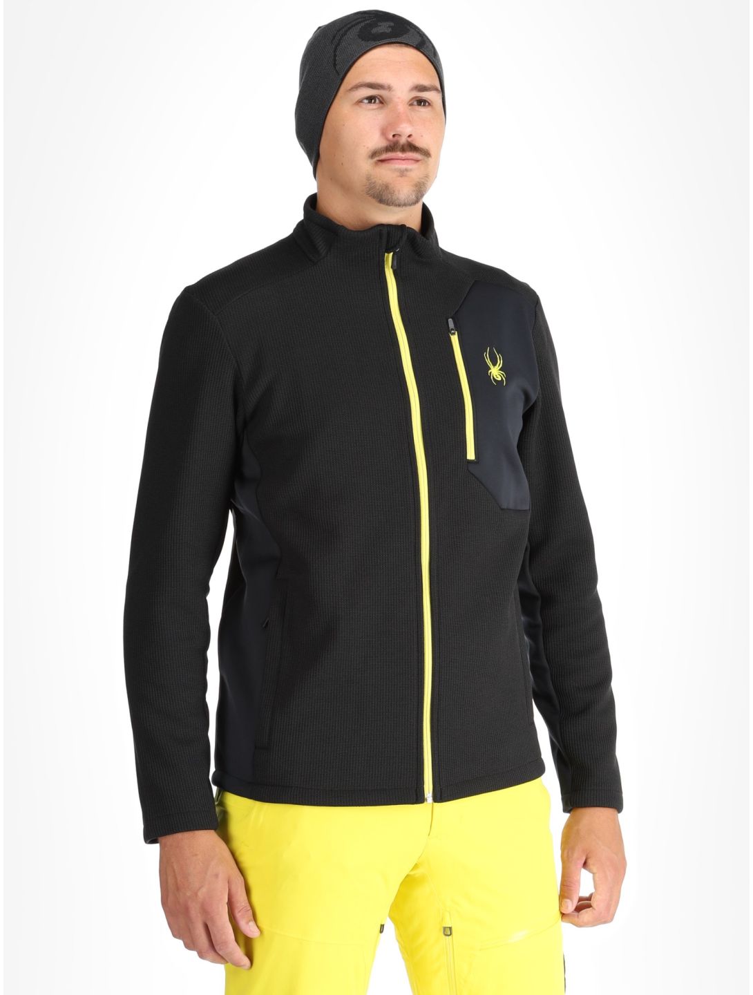 Spyder, Bandit gilet uomo Black giallo, nero 