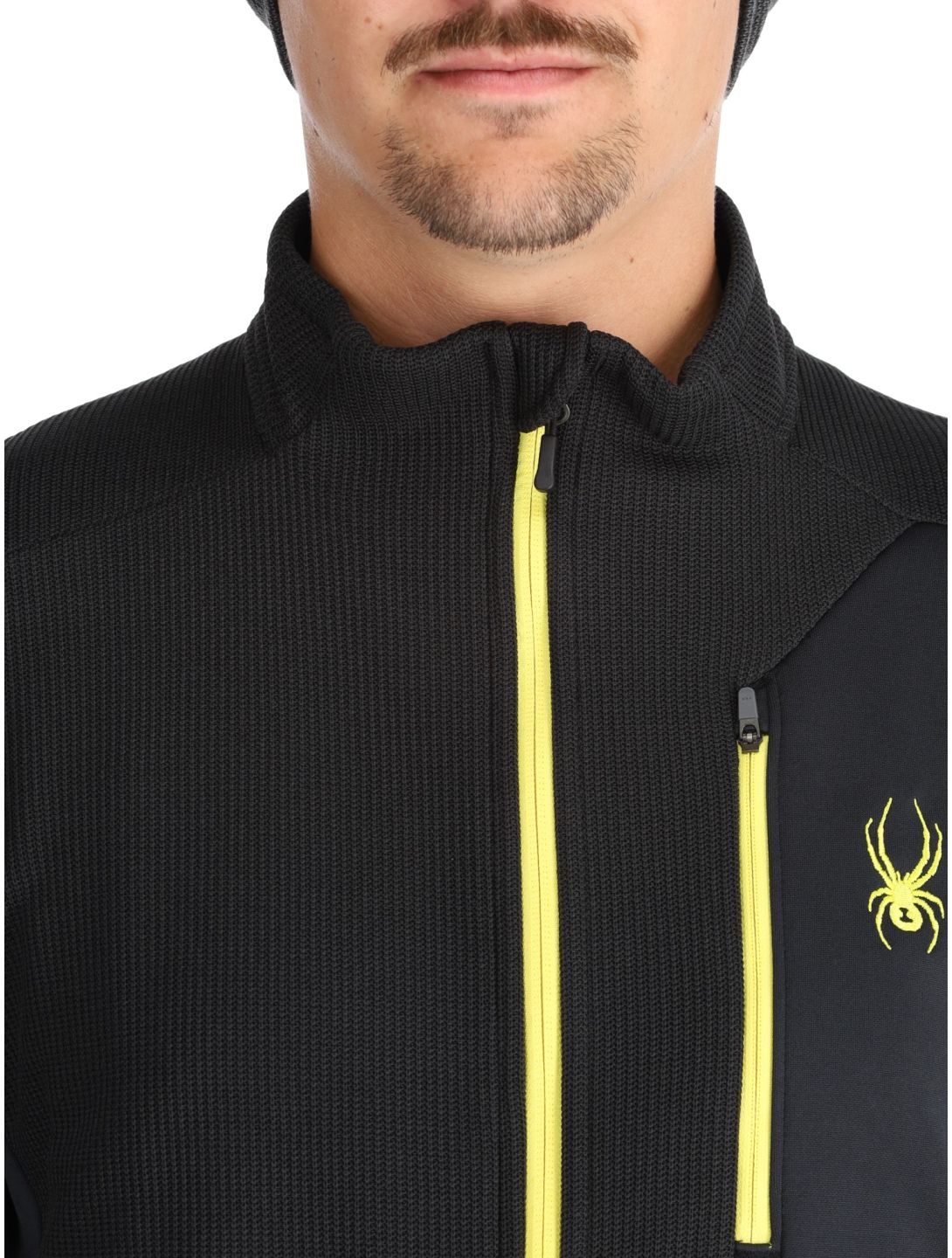 Spyder, Bandit gilet uomo Black giallo, nero 