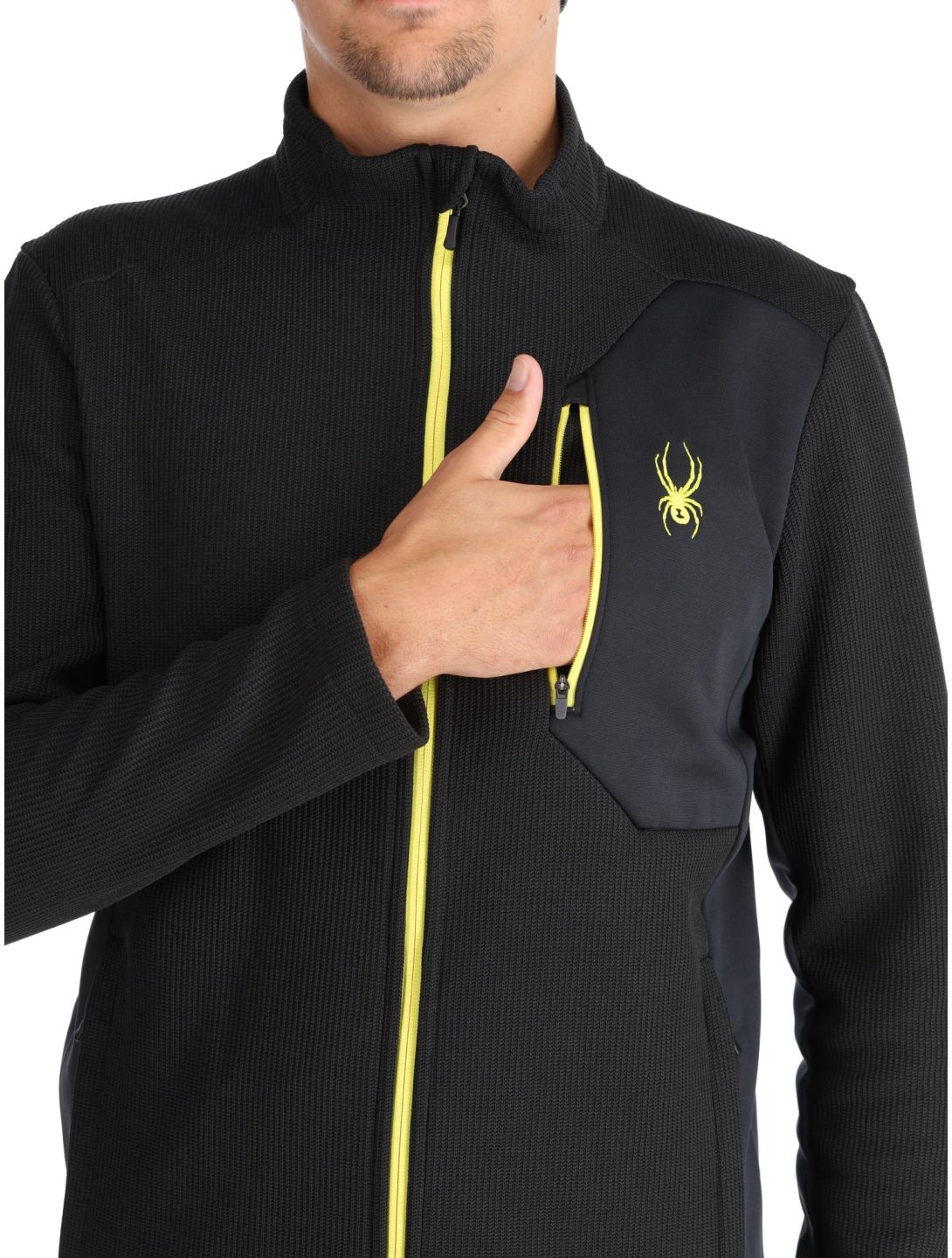 Spyder, Bandit gilet uomo Black giallo, nero 