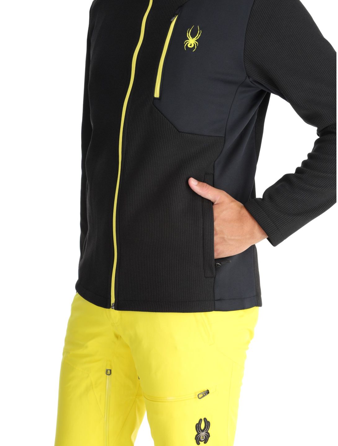 Spyder, Bandit gilet uomo Black giallo, nero 