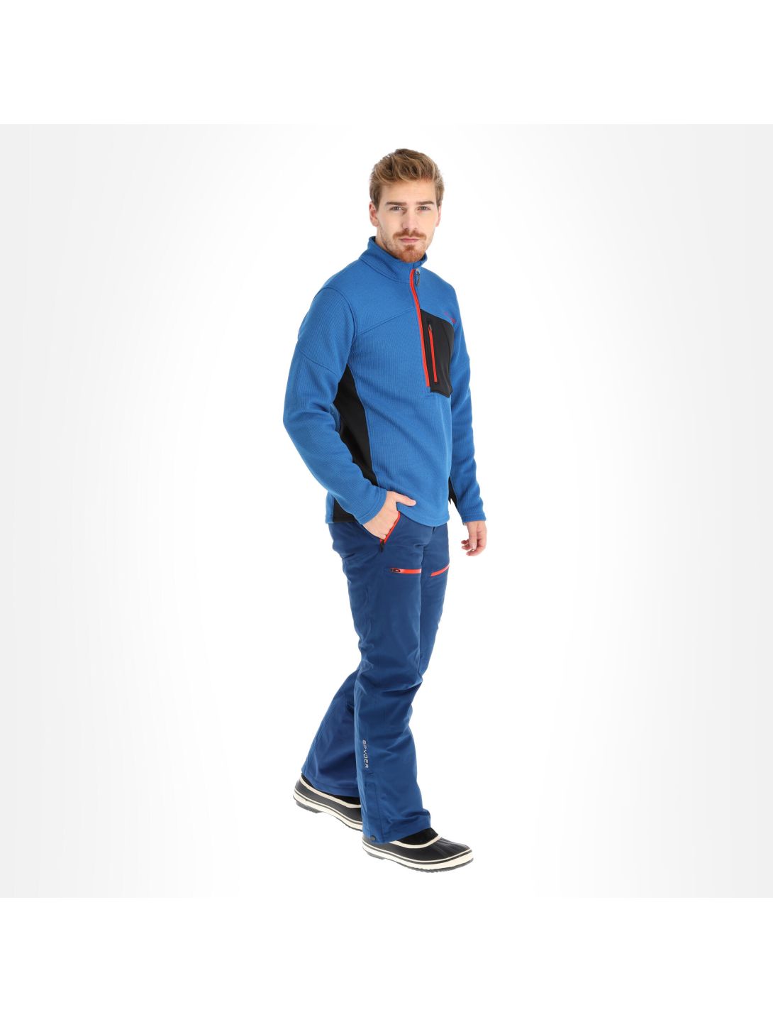 Spyder, Bandit Half Zip felpa uomo blu 