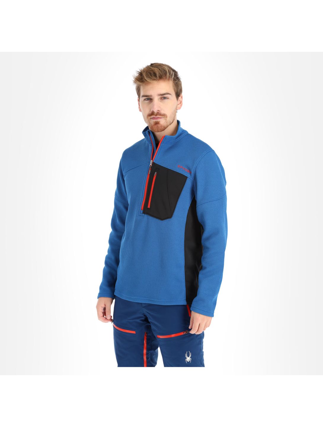 Spyder, Bandit Half Zip felpa uomo blu 