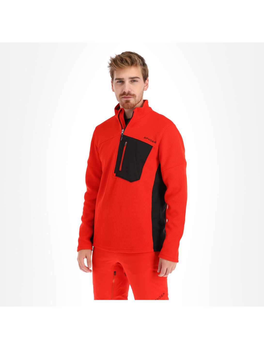 Spyder, Bandit Half Zip felpa uomo volcano rosso 