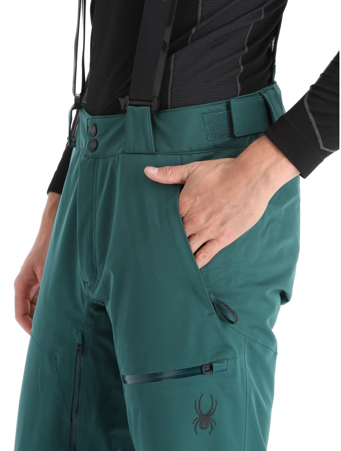 Spyder, Dare pantaloni da sci uomo Cypress Green verde 