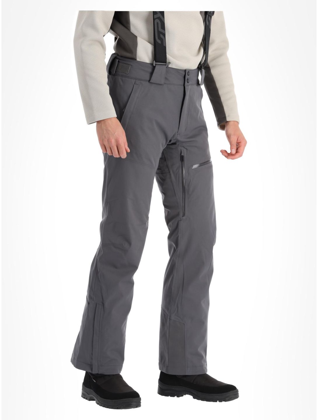 Spyder, Dare pantaloni da sci uomo Polar grigio 